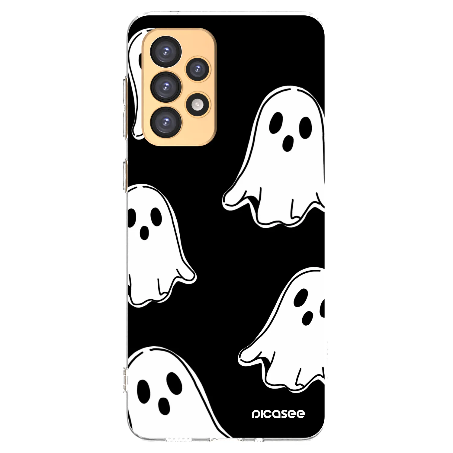 Picasee silikónový prehľadný obal pre Samsung Galaxy A33 5G A336 - Black ghosts