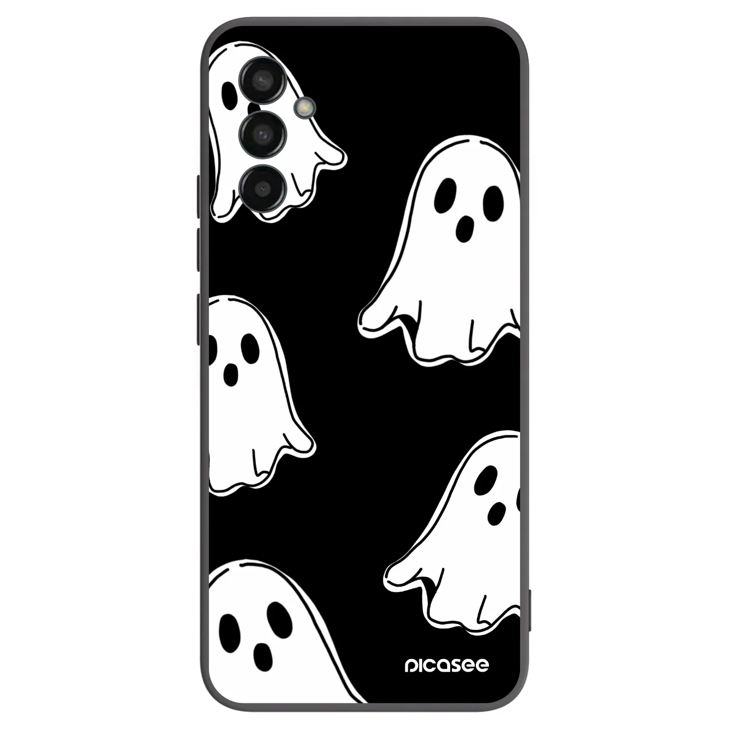 Picasee silikónový čierny obal pre Samsung Galaxy M13 M135F - Black ghosts