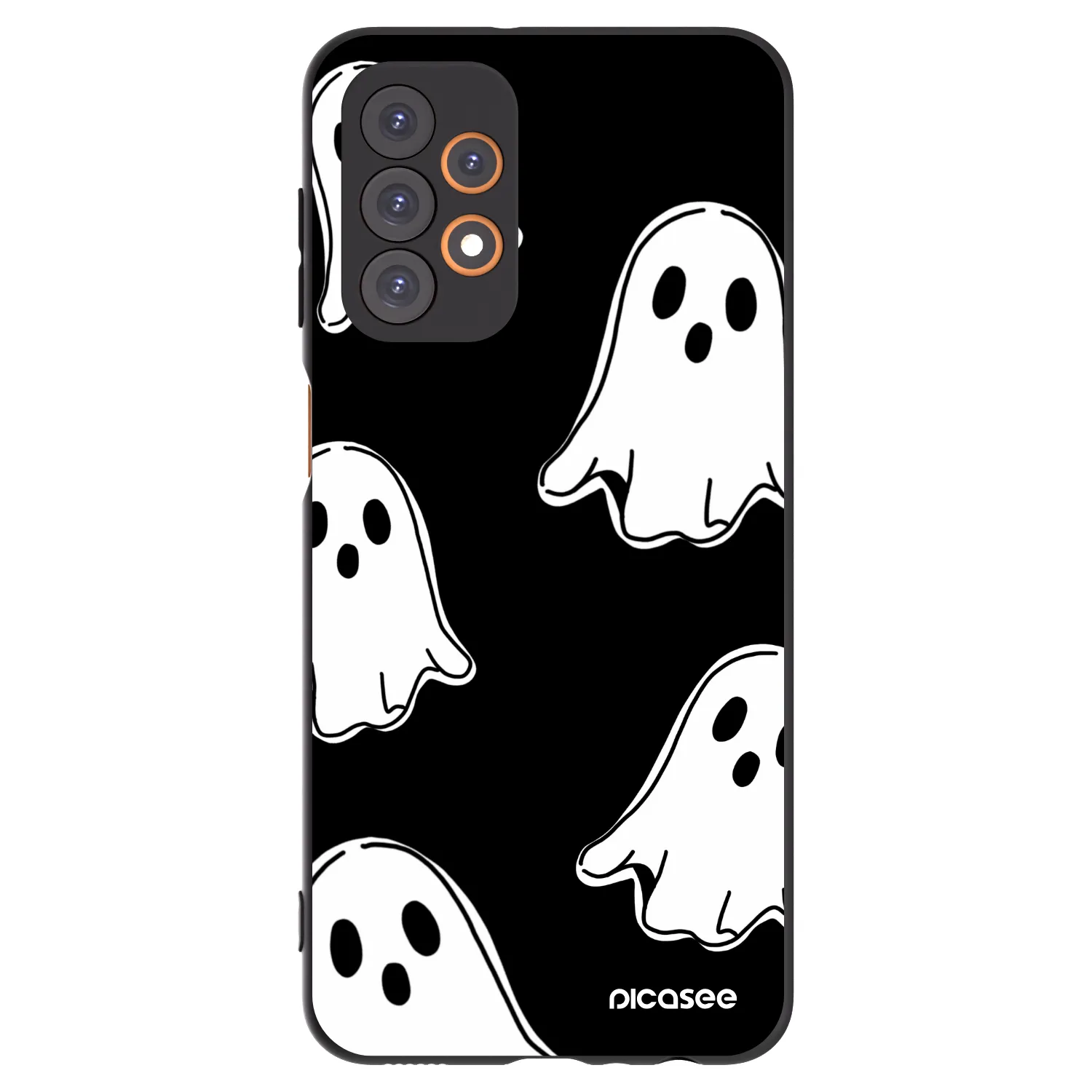 Picasee silikónový čierny obal pre Samsung Galaxy A23 A236B 5G - Black ghosts