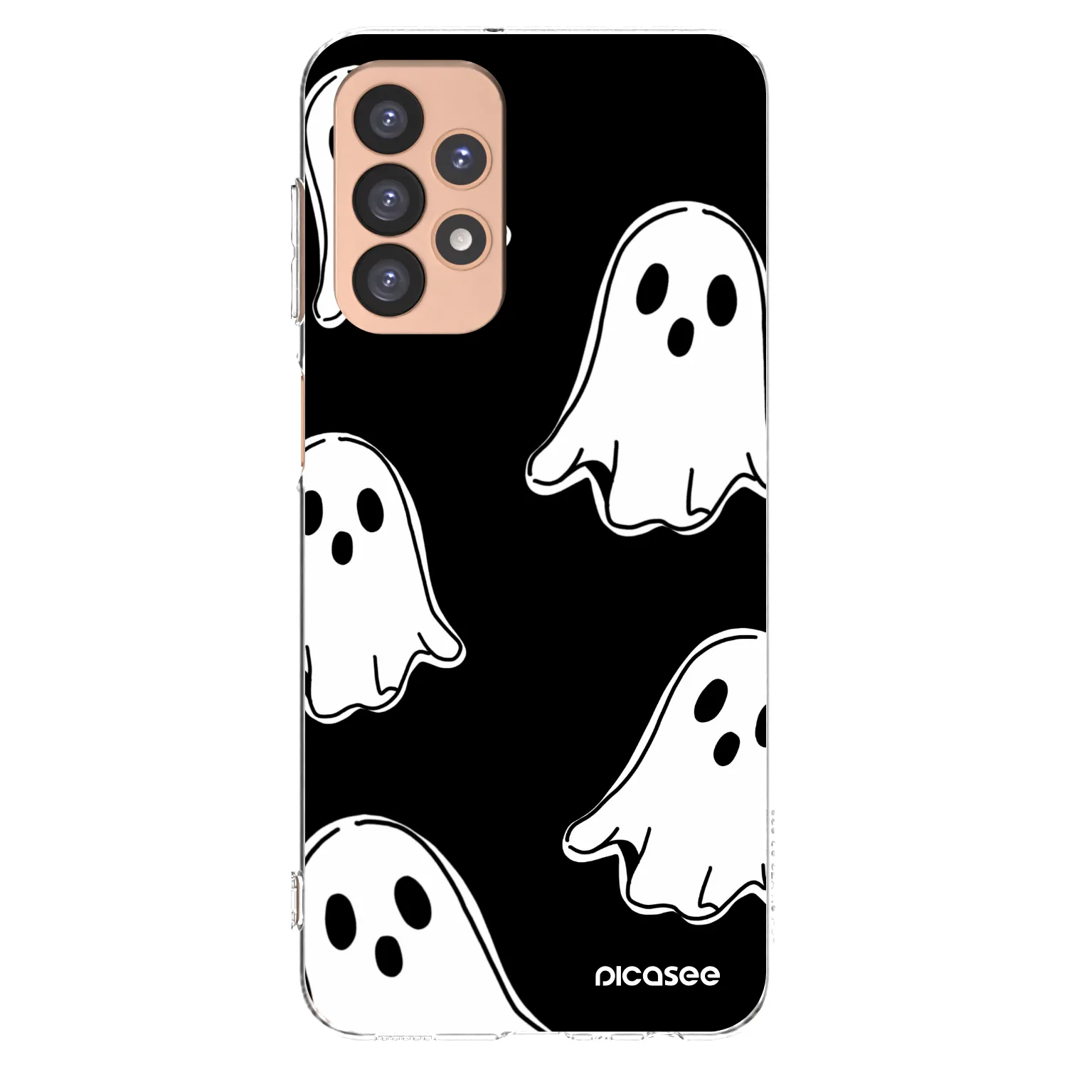 Picasee silikónový prehľadný obal pre Samsung Galaxy A23 A236B 5G - Black ghosts