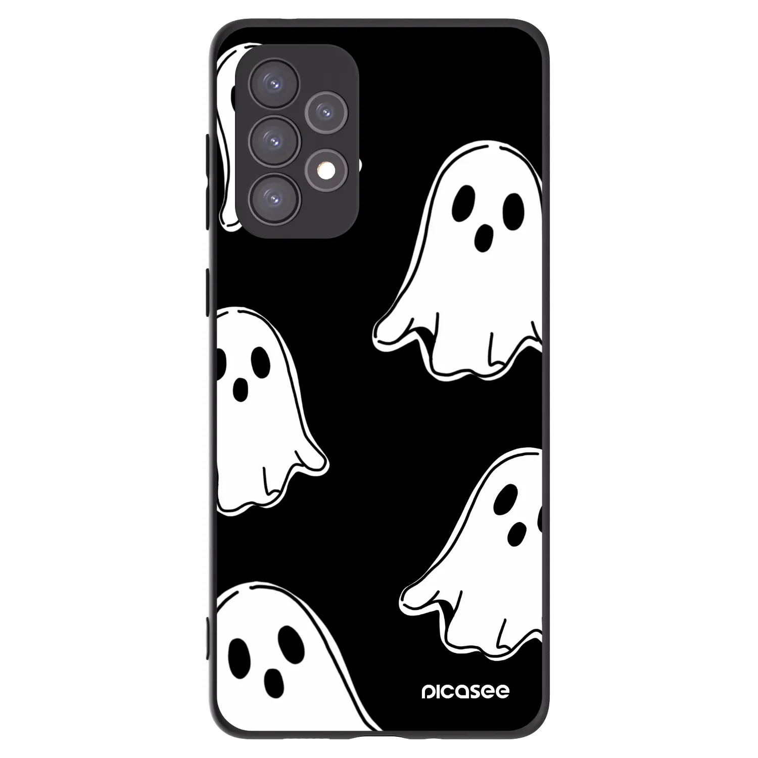 Picasee silikónový čierny obal pre Samsung Galaxy A73 5G - Black ghosts