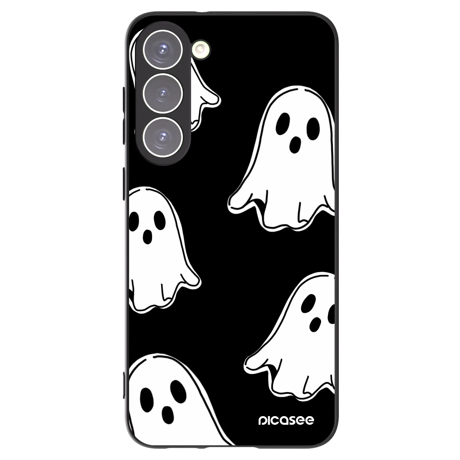 Picasee silikónový čierny obal pre Samsung Galaxy S23+ 5G - Black ghosts