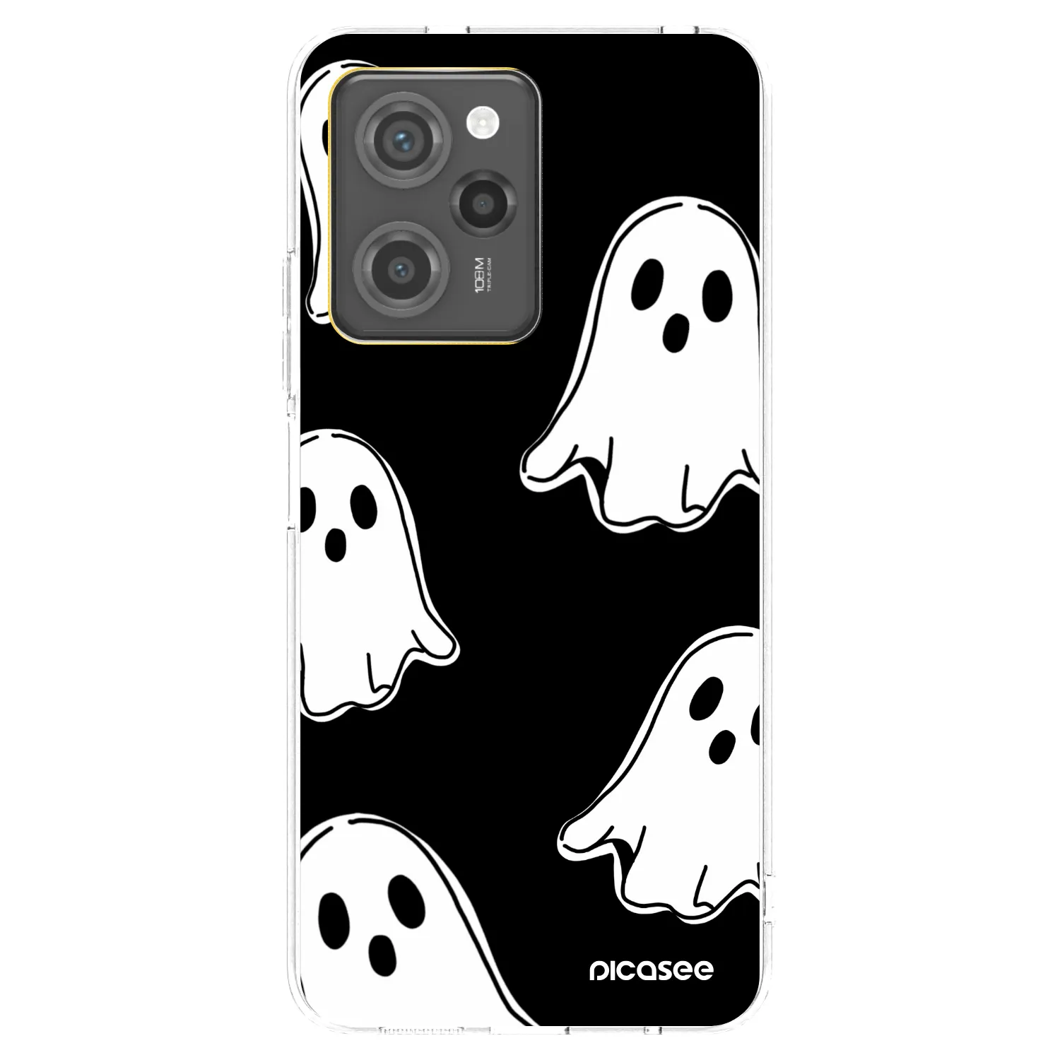 Picasee silikónový čierny obal pre Xiaomi Poco X5 Pro - Black ghosts
