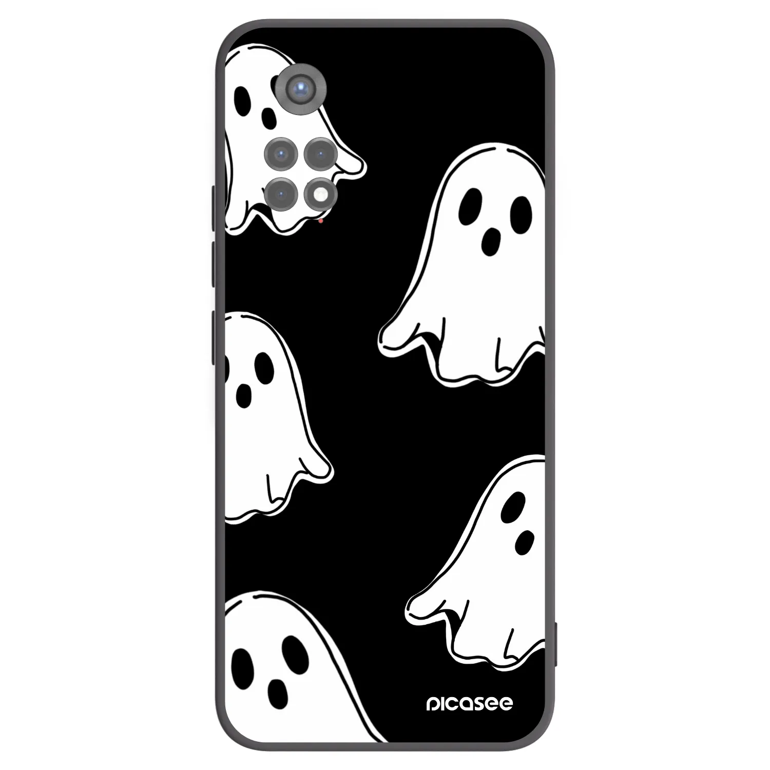 Picasee silikónový čierny obal pre Xiaomi Redmi Note 11S 5G - Black ghosts