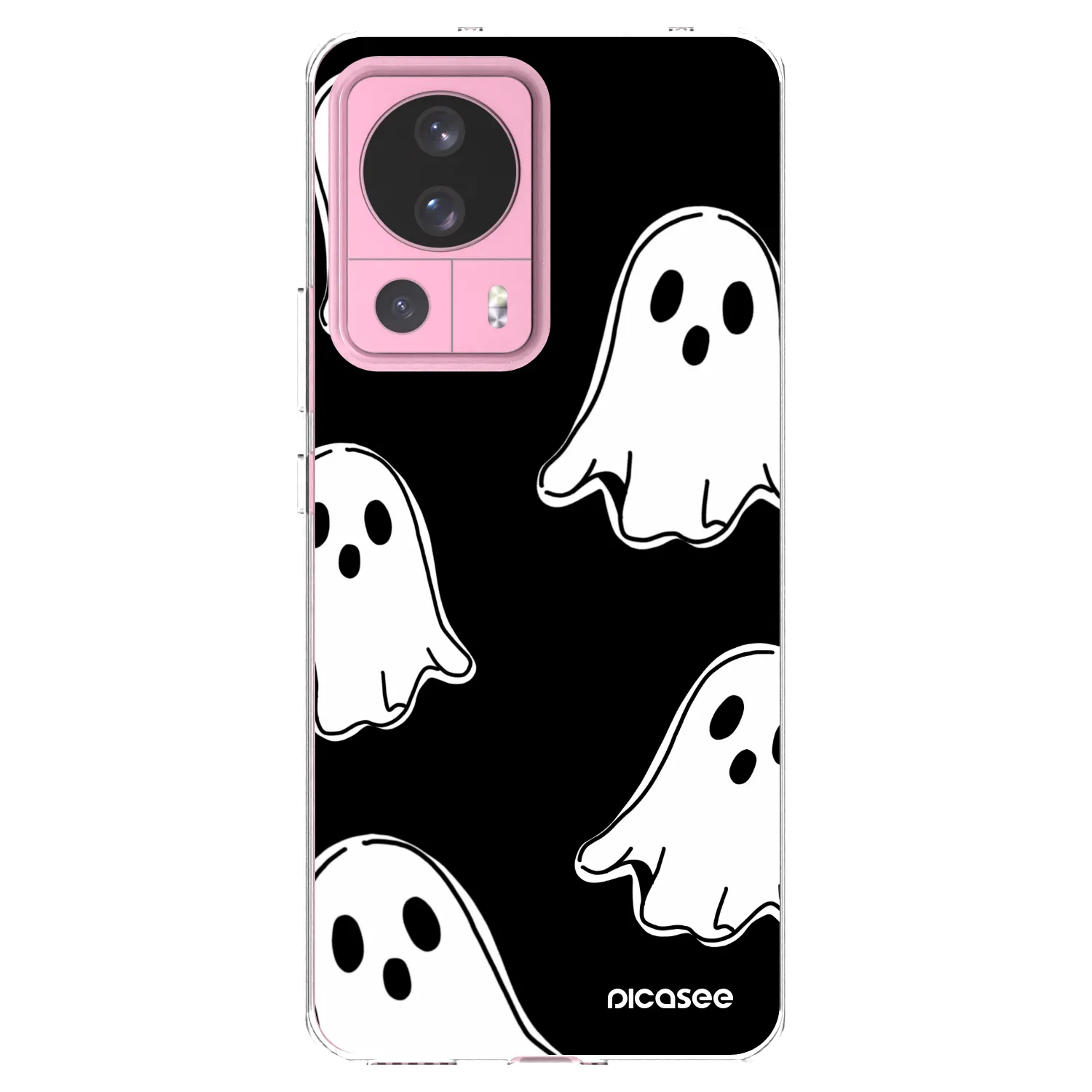 Picasee silikónový prehľadný obal pre Xiaomi 13 Lite - Black ghosts