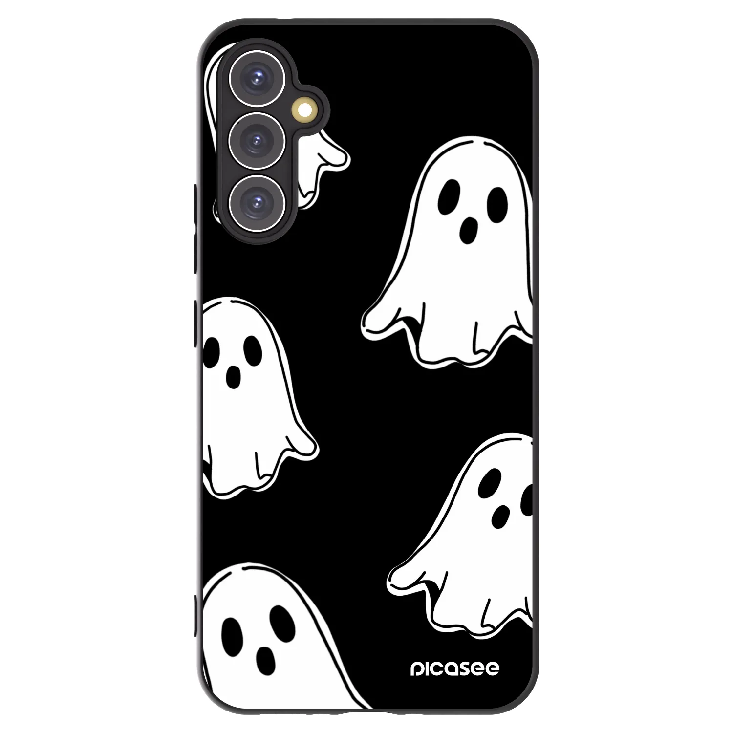 Picasee silikónový čierny obal pre Samsung Galaxy A34 5G A346B - Black ghosts
