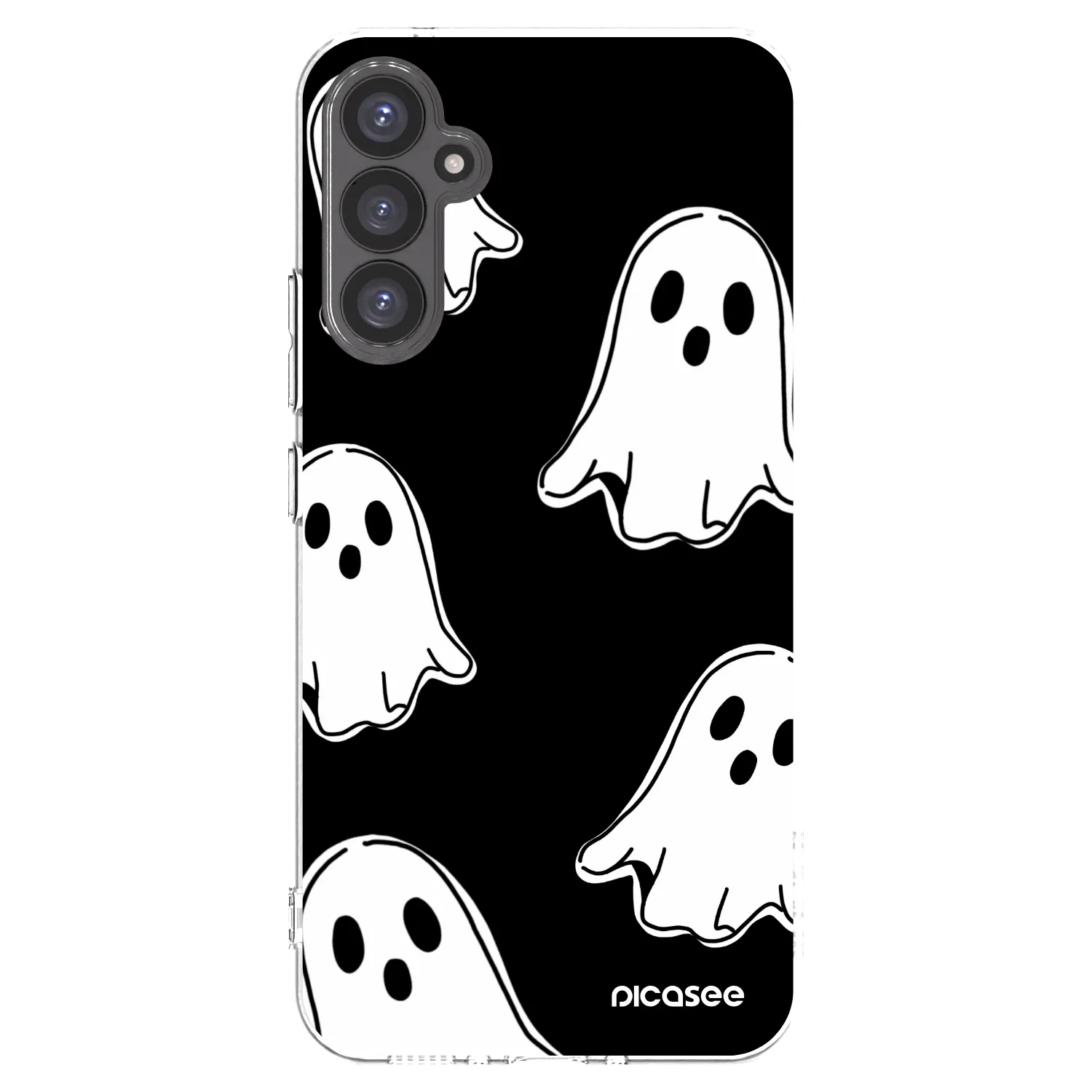 Picasee silikónový prehľadný obal pre Samsung Galaxy A34 5G A346B - Black ghosts