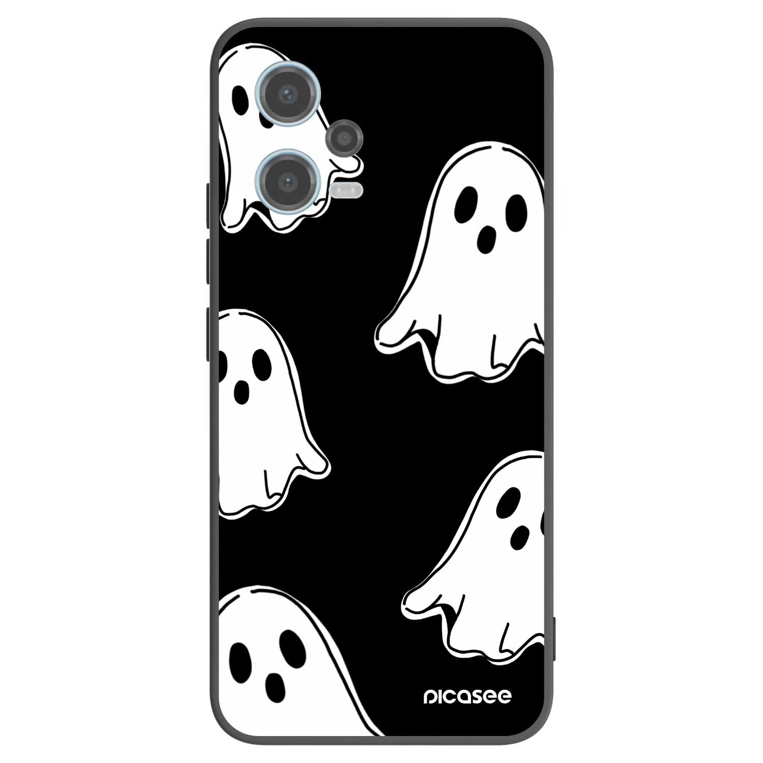 Picasee silikónový čierny obal pre Xiaomi Redmi Note 12 5G - Black ghosts