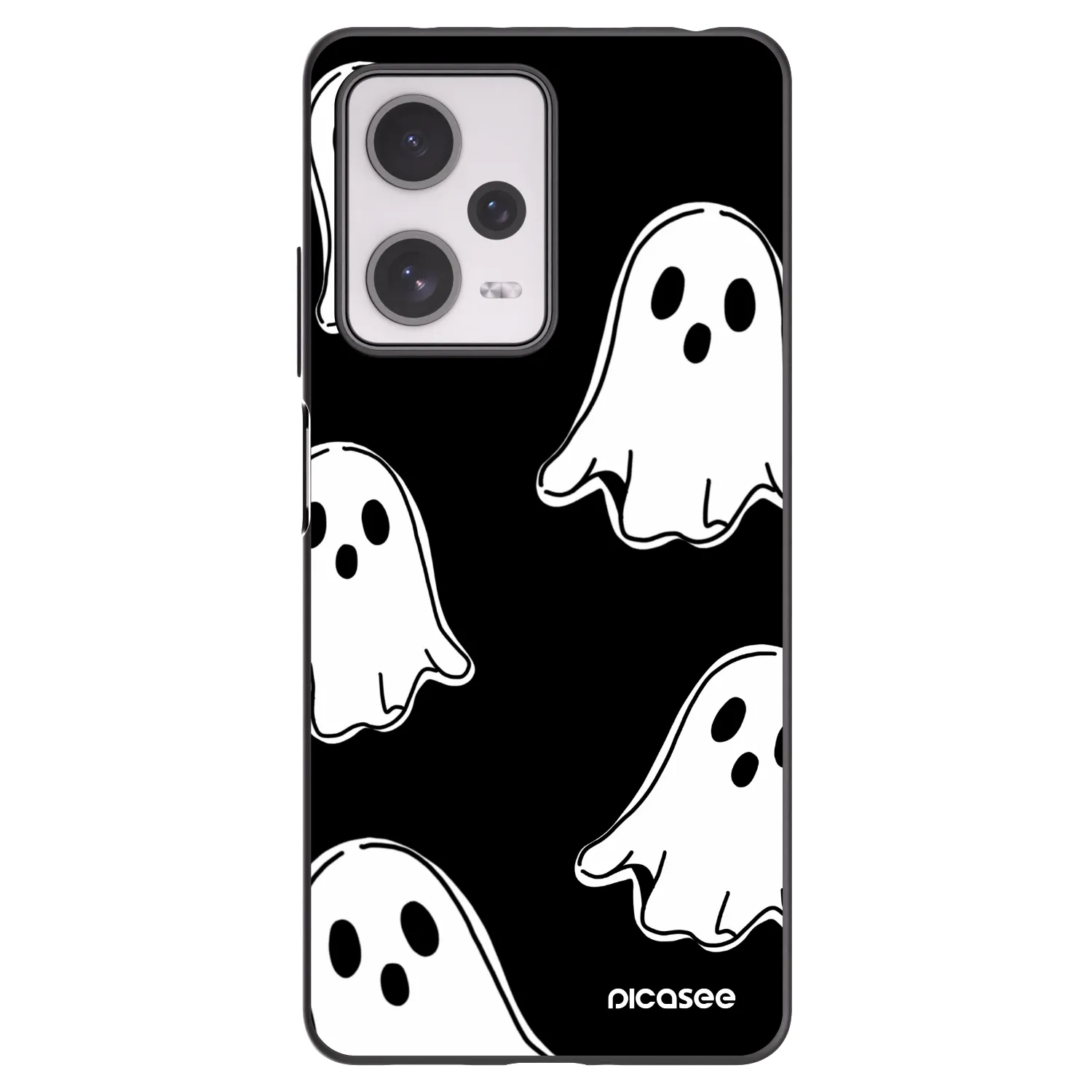 Picasee silikónový čierny obal pre Xiaomi Redmi Note 12 Pro+ 5G - Black ghosts