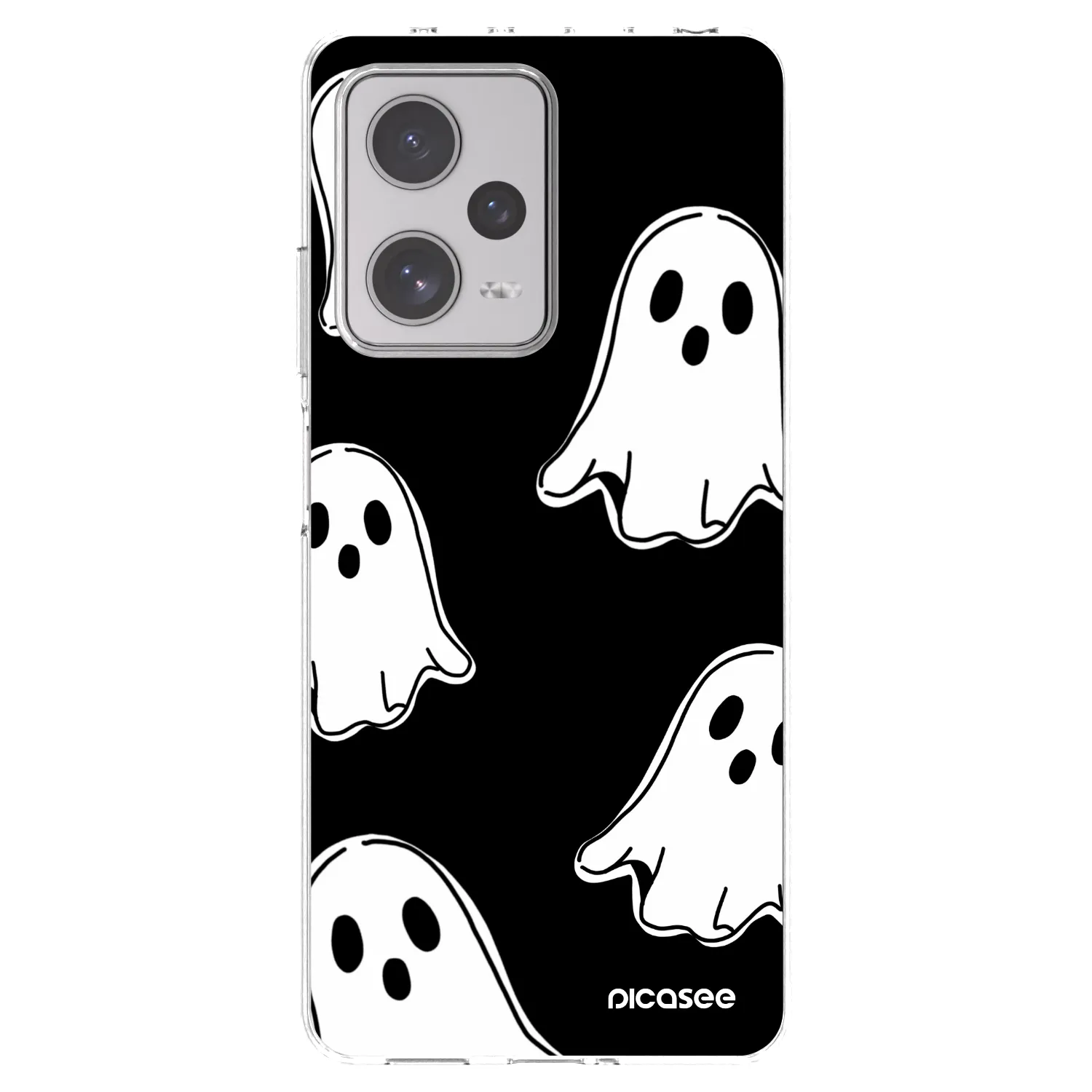 Picasee silikónový prehľadný obal pre Xiaomi Redmi Note 12 Pro+ 5G - Black ghosts