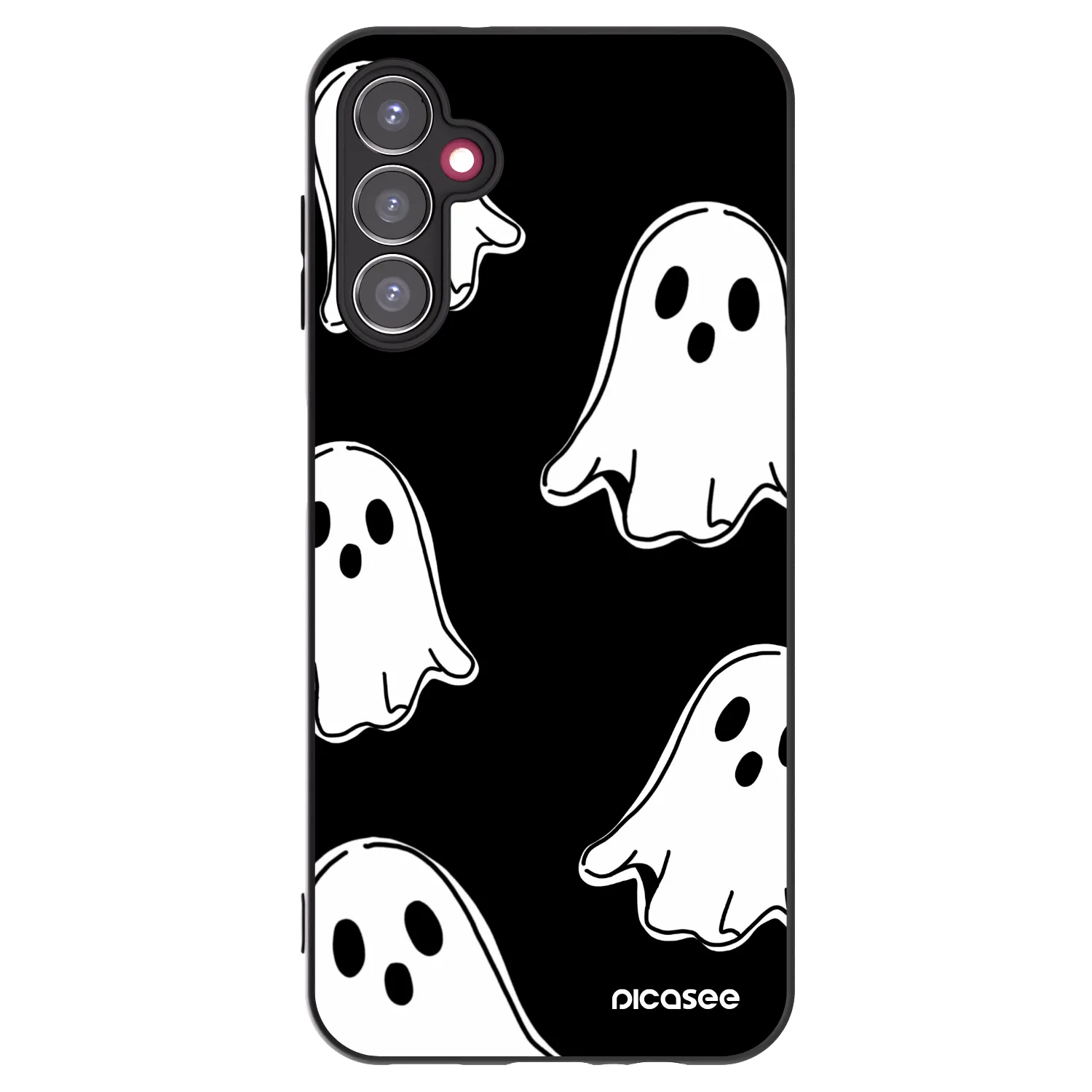 Picasee silikónový čierny obal pre Samsung Galaxy A14 4G A145R - Black ghosts