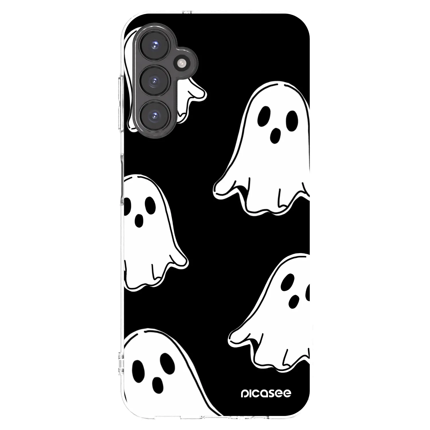 Picasee silikónový prehľadný obal pre Samsung Galaxy A14 5G A146P - Black ghosts