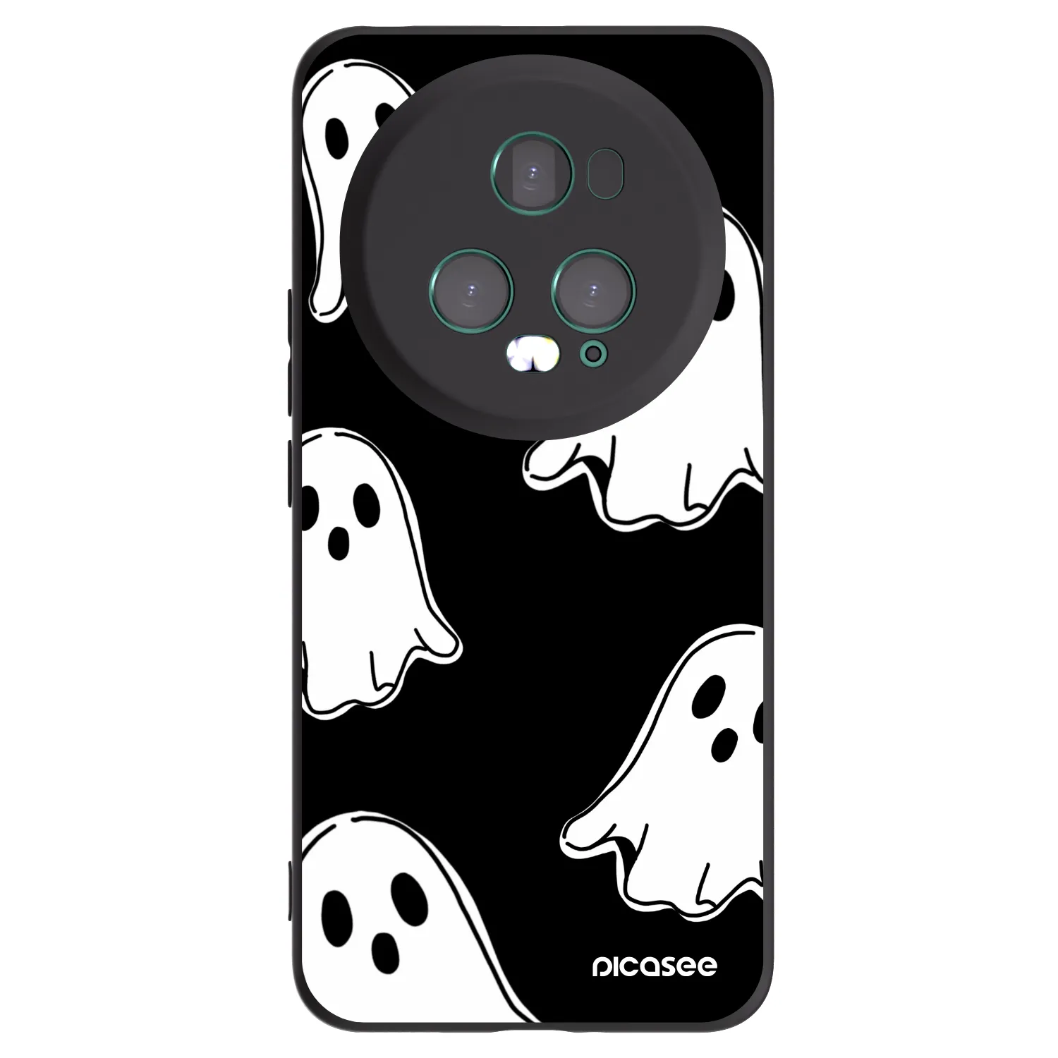 Picasee silikónový čierny obal pre Honor Magic5 Pro - Black ghosts