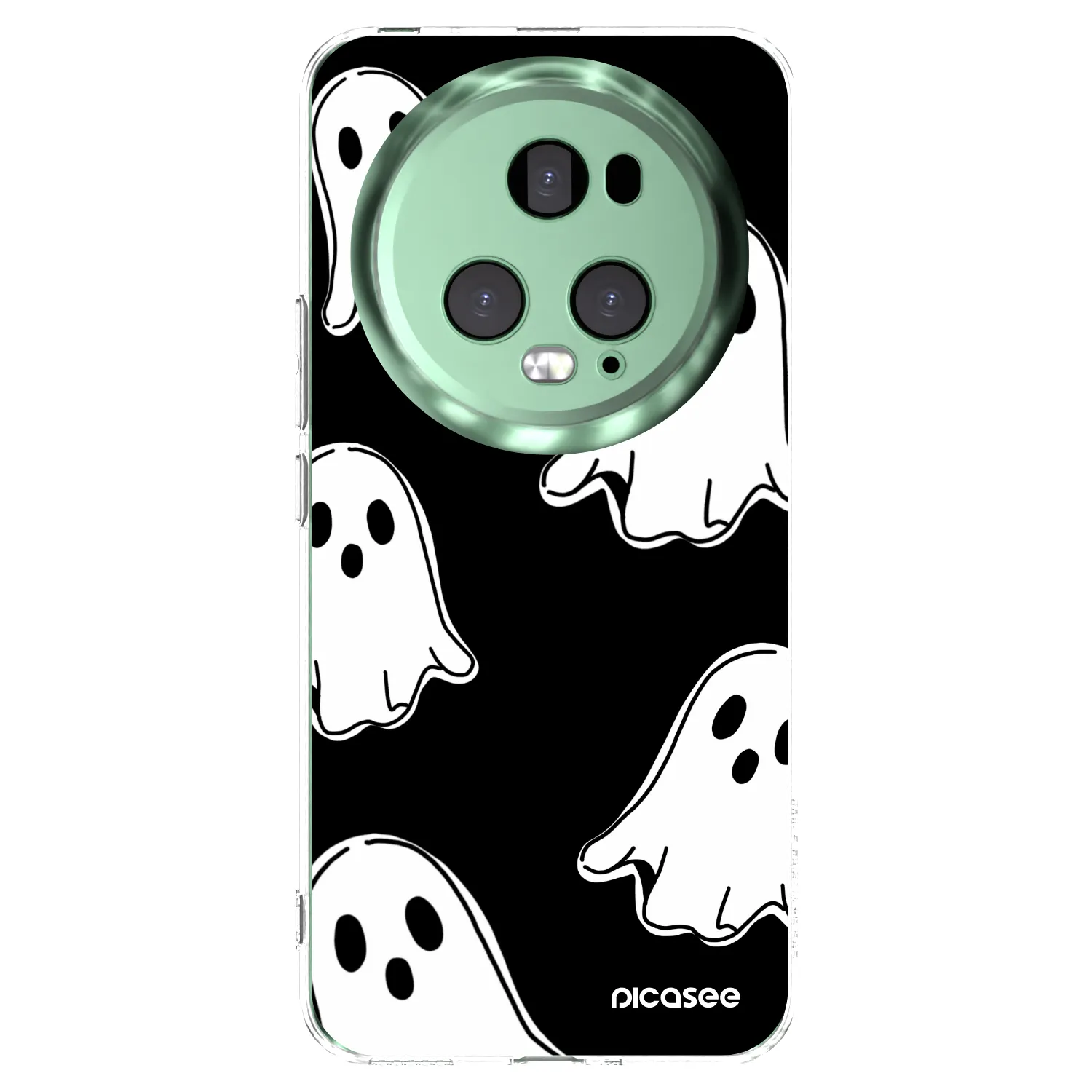 Picasee silikónový prehľadný obal pre Honor Magic5 Pro - Black ghosts
