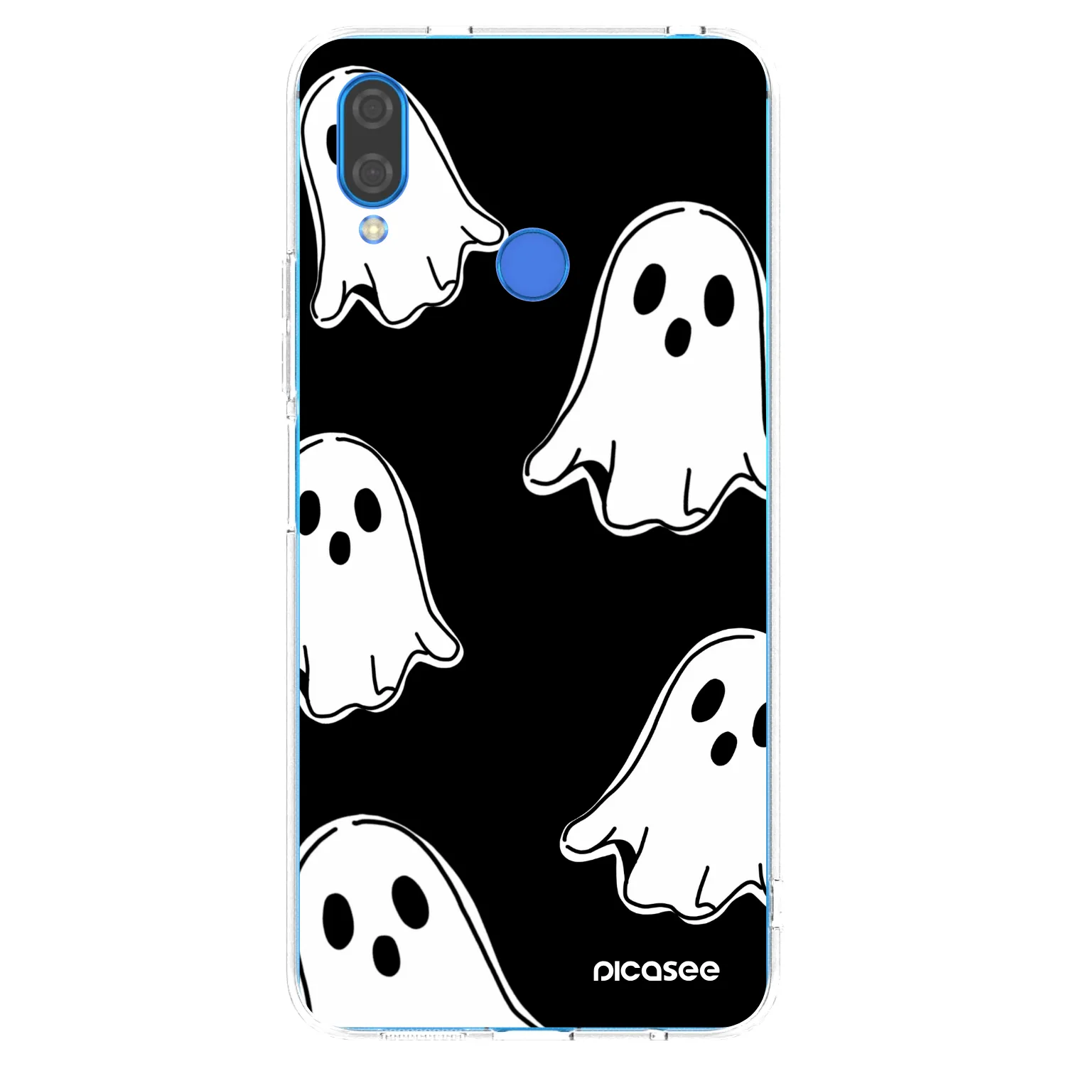 Picasee silikónový prehľadný obal pre Huawei Nova 3 - Black ghosts