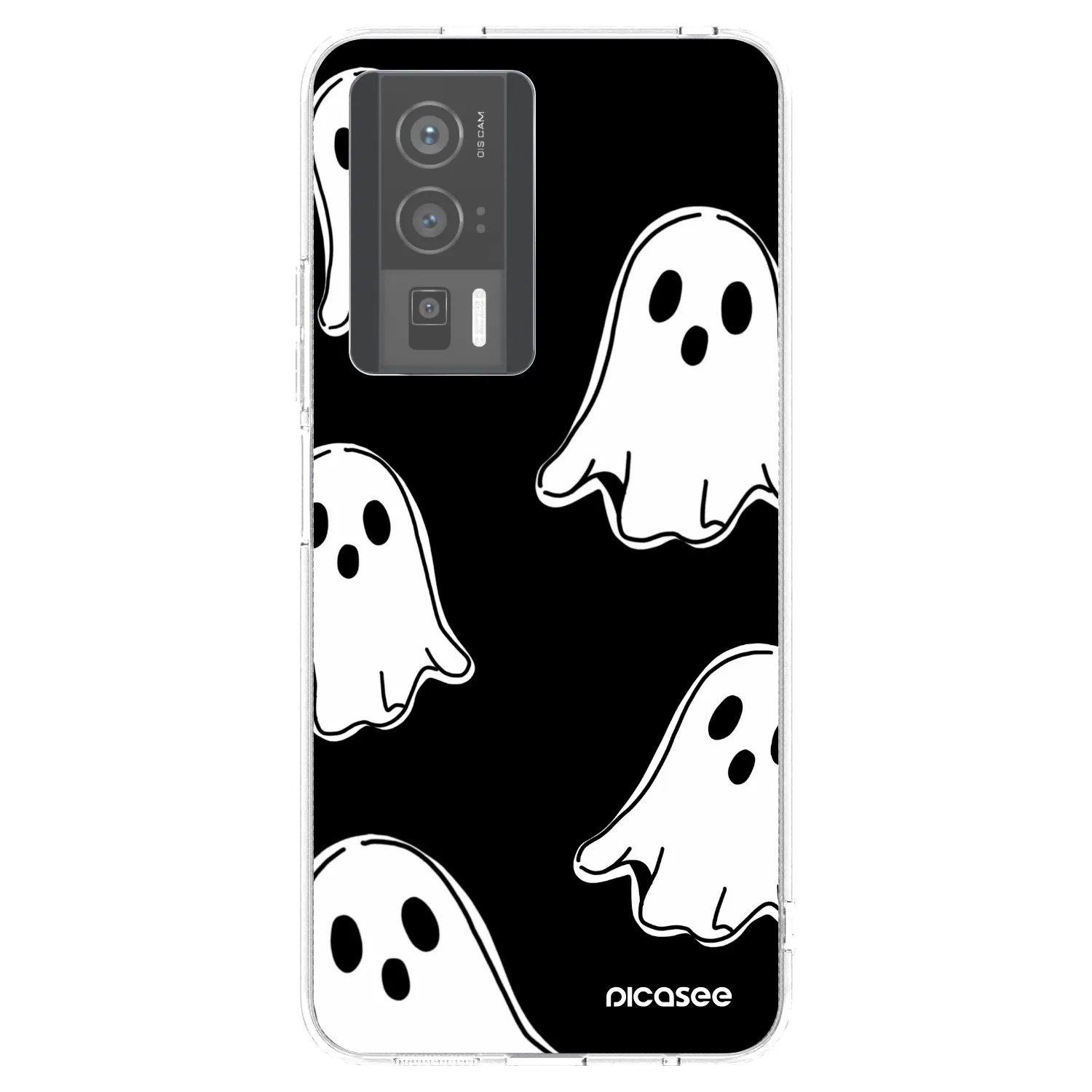 Picasee silikónový prehľadný obal pre Xiaomi Poco F5 Pro 5G - Black ghosts