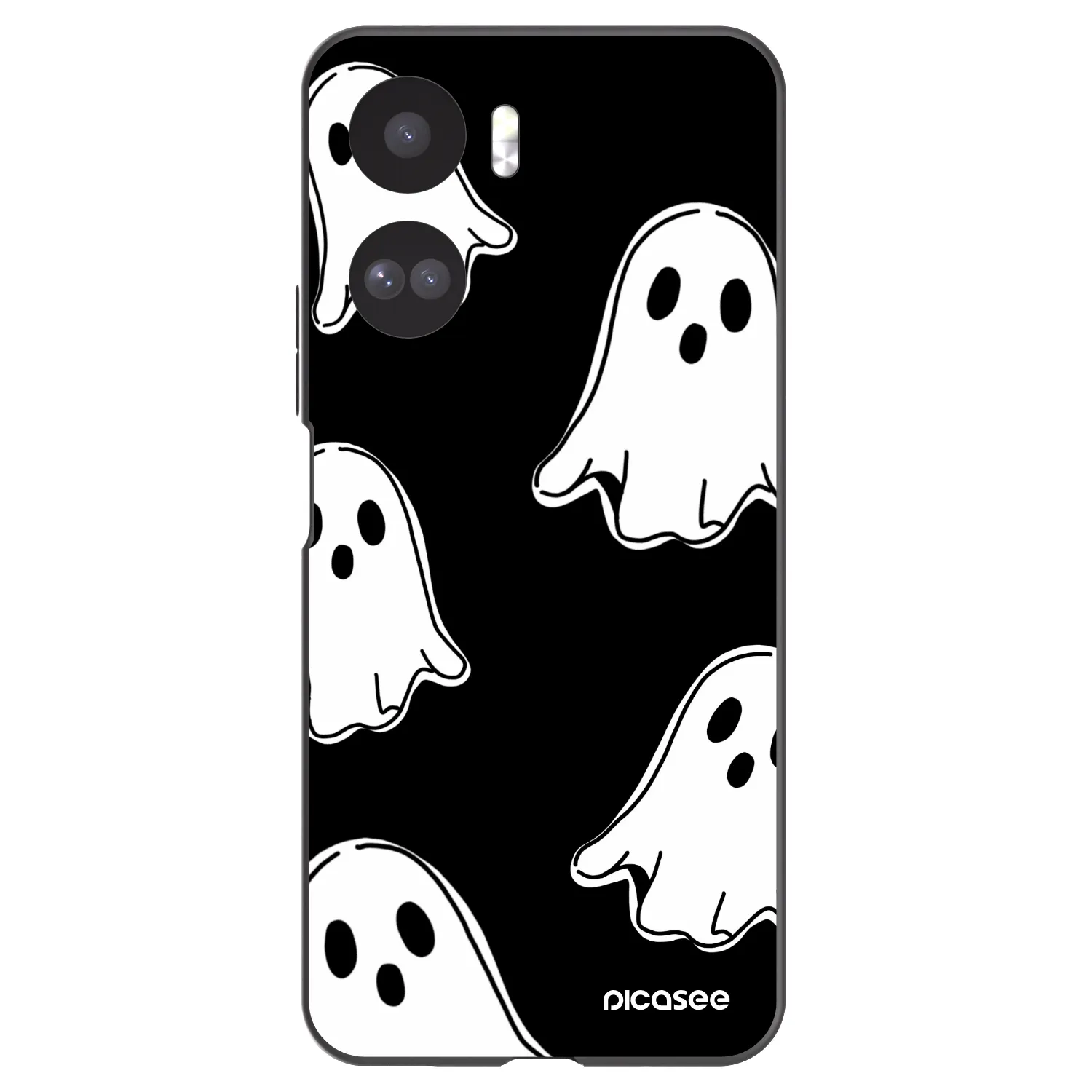 Picasee silikónový čierny obal pre Honor 90 Lite 5G - Black ghosts