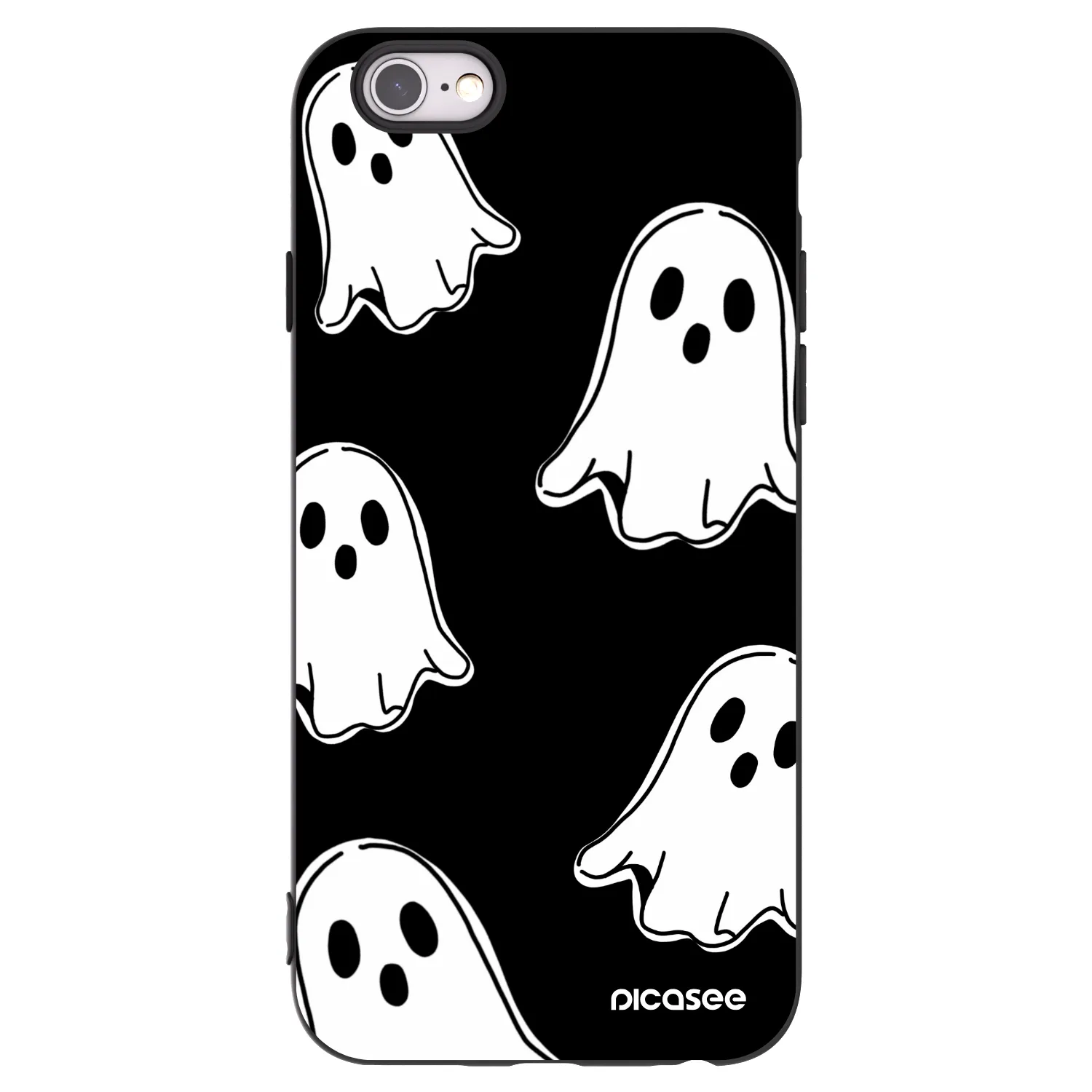 Picasee silikónový čierny obal pre Apple iPhone 6/6S - Black ghosts