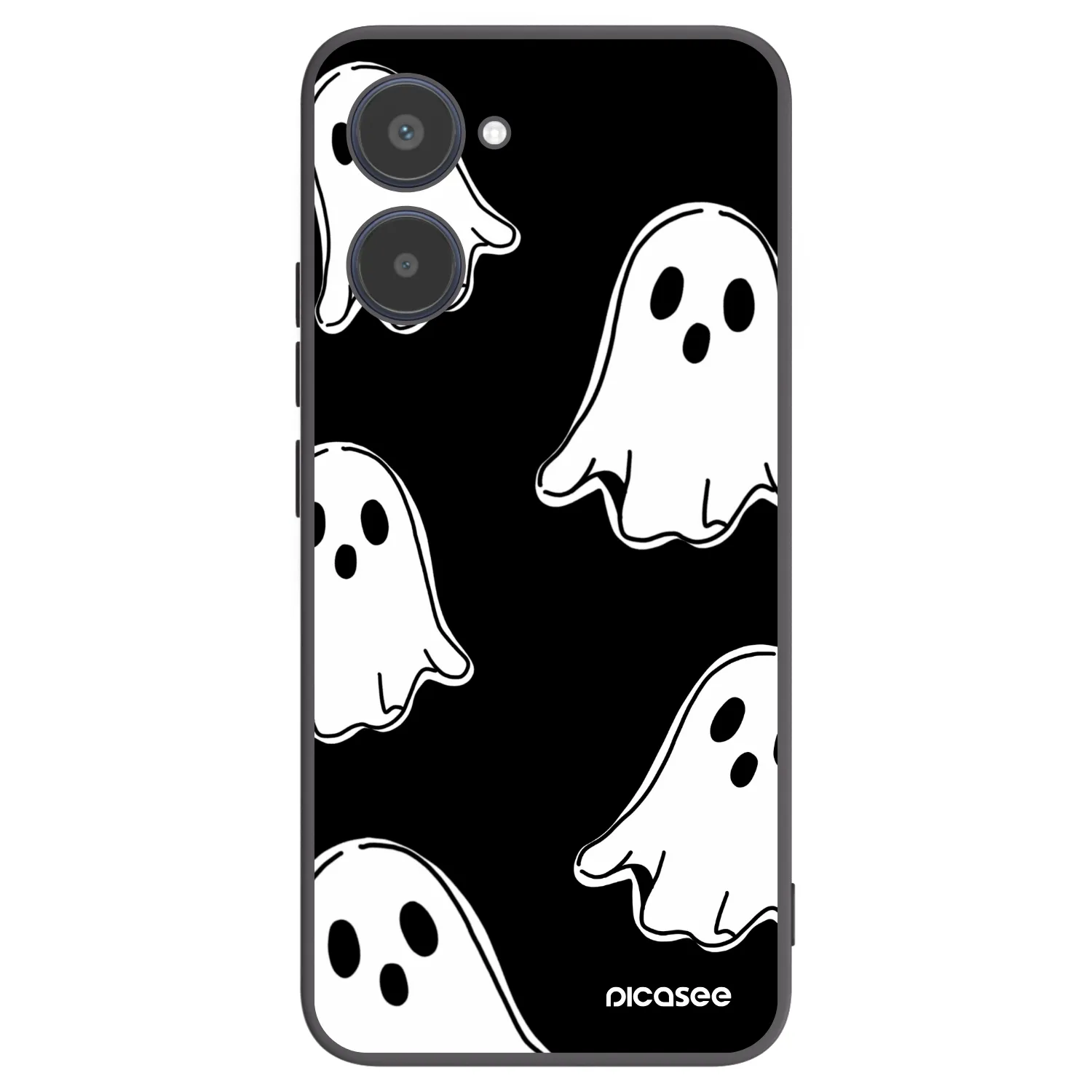 Picasee silikónový čierny obal pre Realme 10 4G - Black ghosts