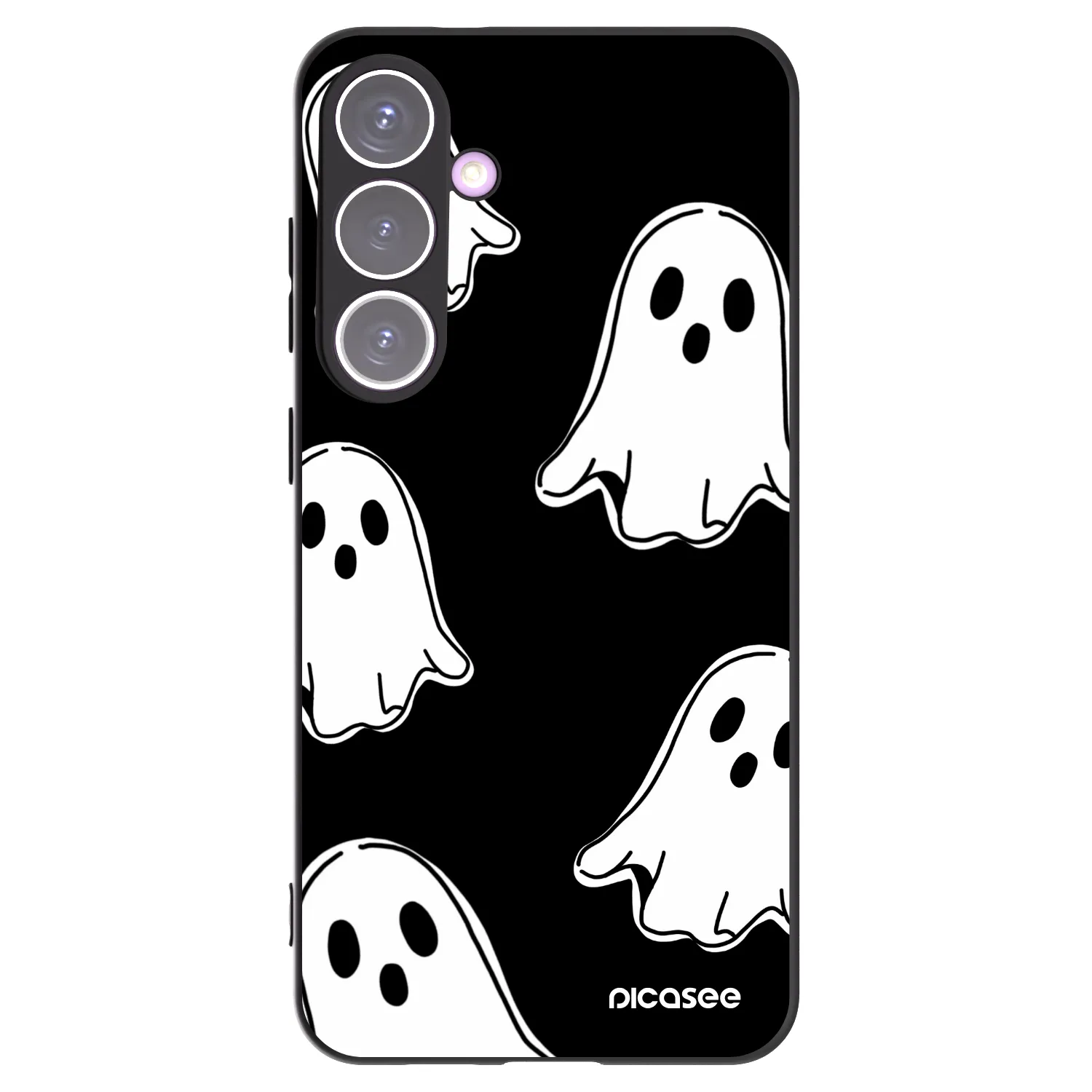 Picasee silikónový čierny obal pre Samsung Galaxy S24+ S926B 5G - Black ghosts