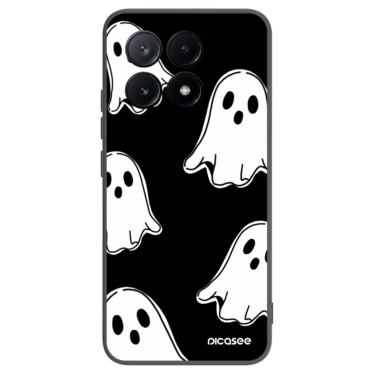 Picasee silikónový čierny obal pre Xiaomi Poco X6 Pro - Black ghosts