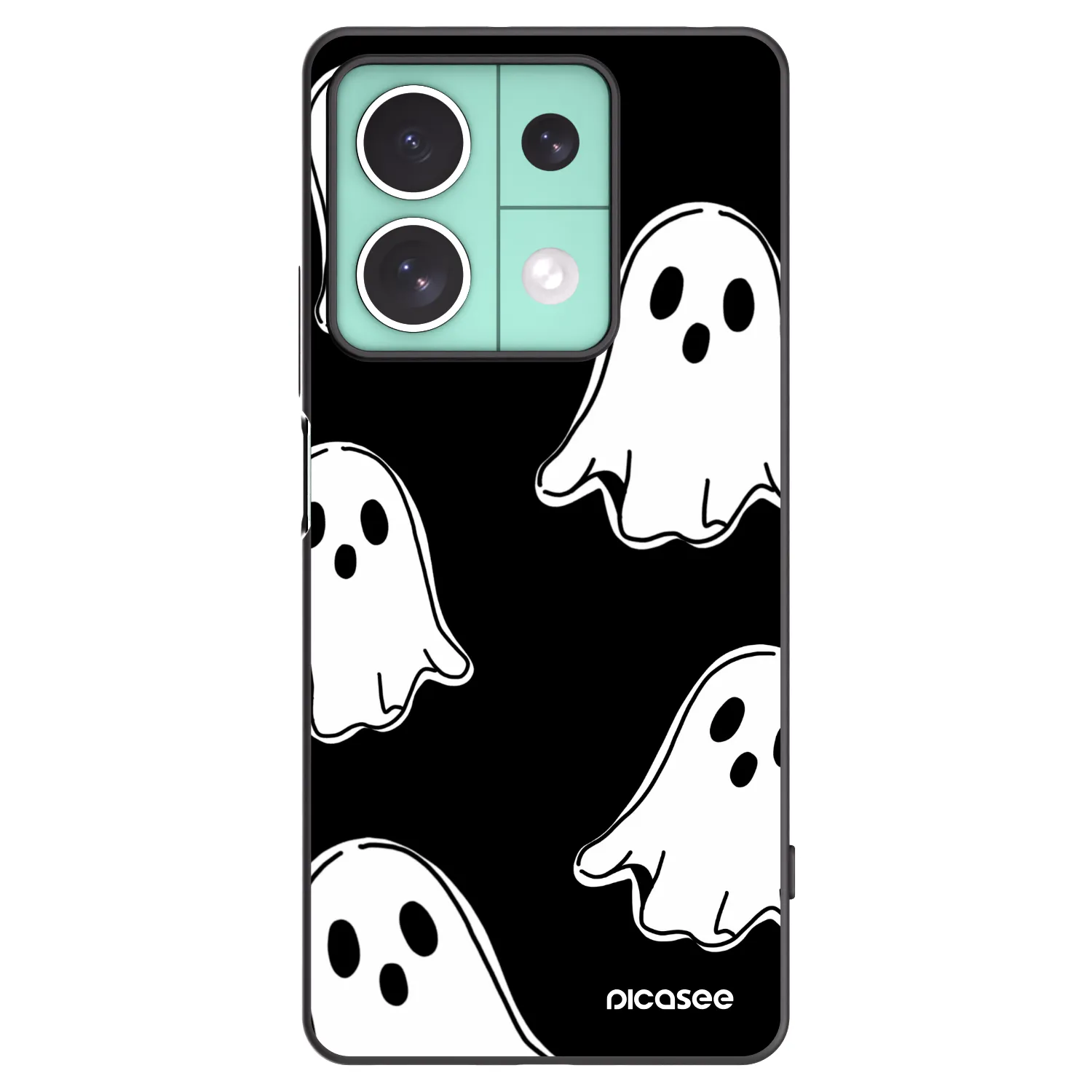 Picasee silikónový čierny obal pre Xiaomi Redmi Note 13 5G - Black ghosts