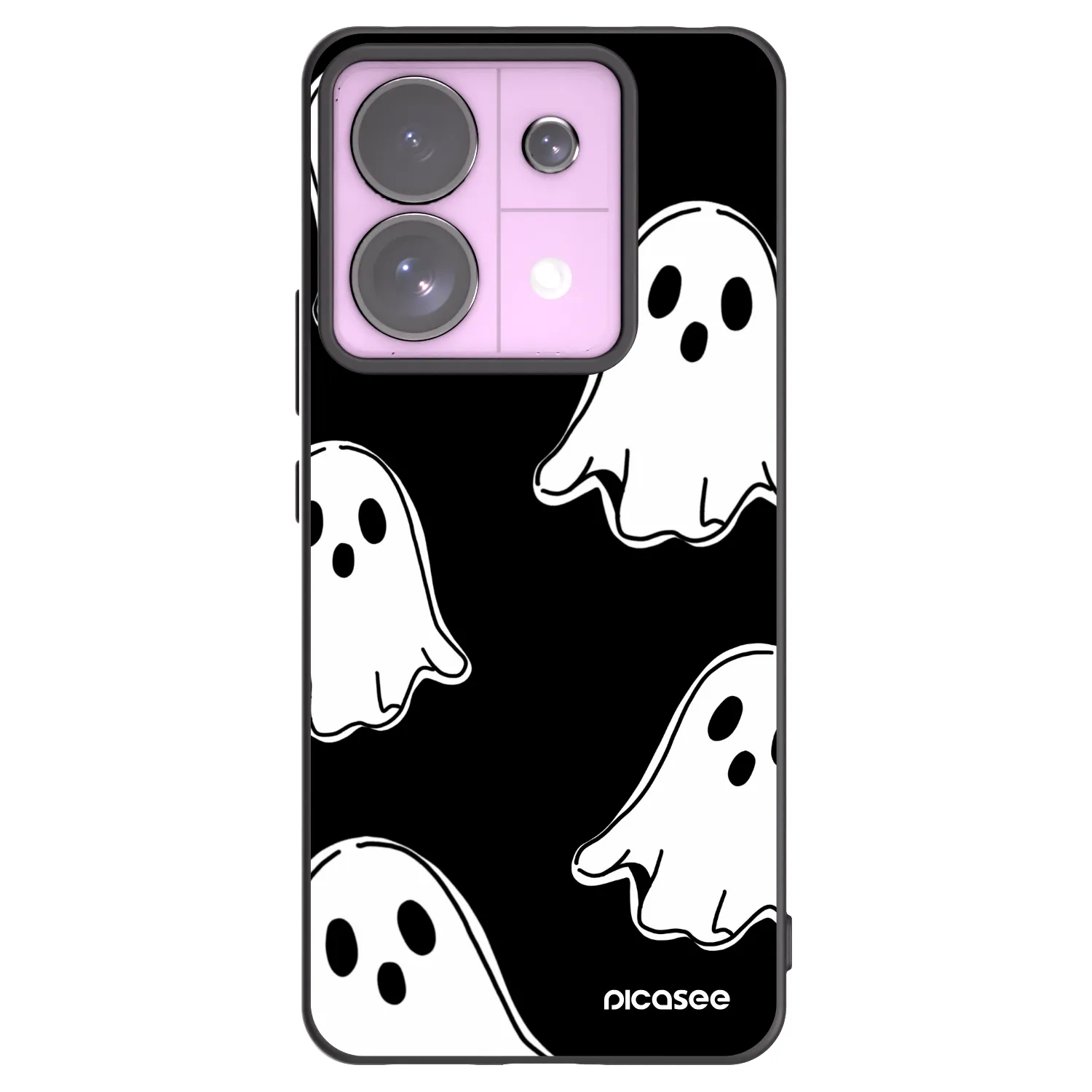 Picasee silikónový čierny obal pre Xiaomi Redmi Note 13 Pro 5G - Black ghosts
