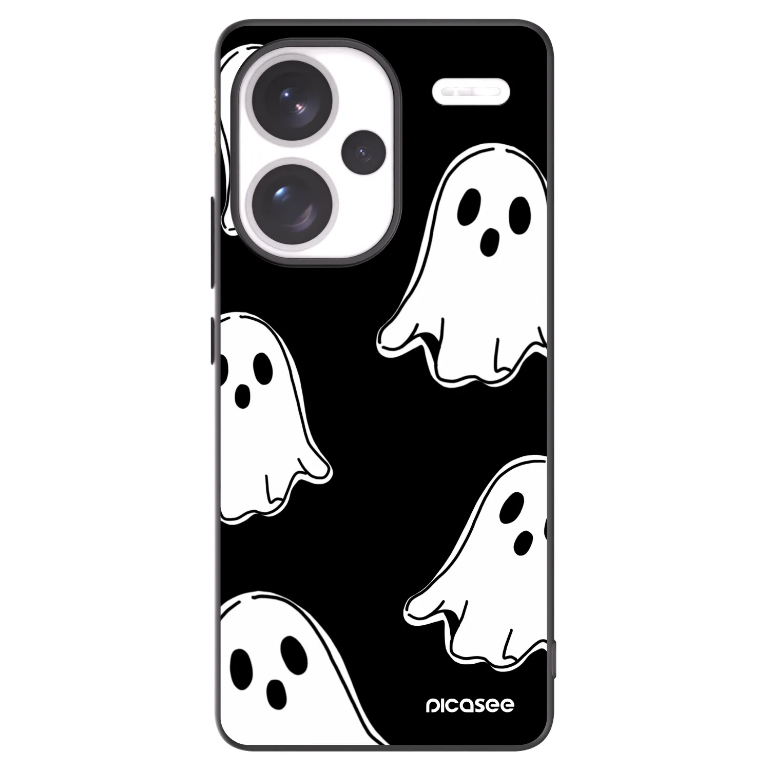 Picasee silikónový čierny obal pre Xiaomi Redmi Note 13 Pro+ 5G - Black ghosts