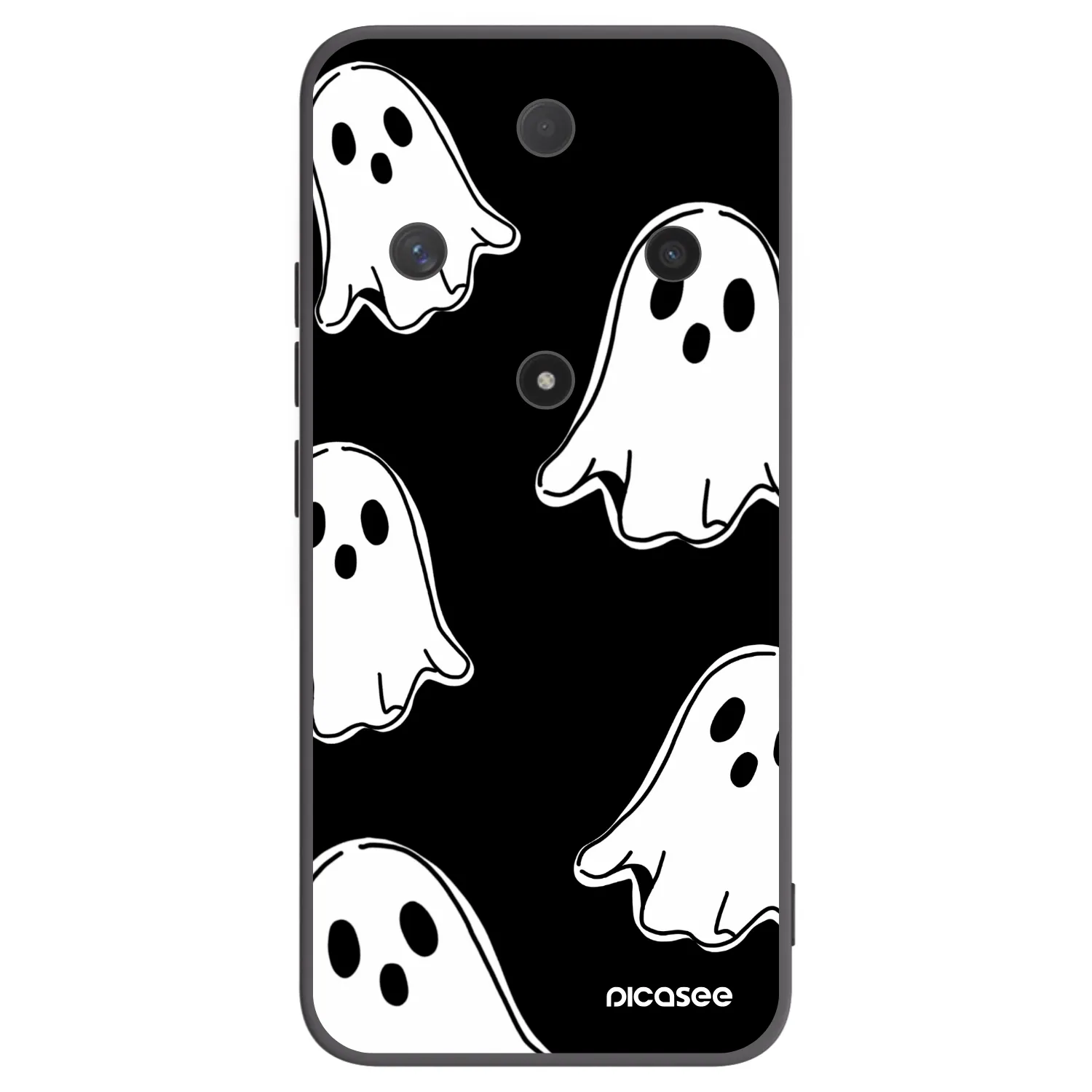 Picasee silikónový čierny obal pre Honor Magic6 Lite 5G - Black ghosts