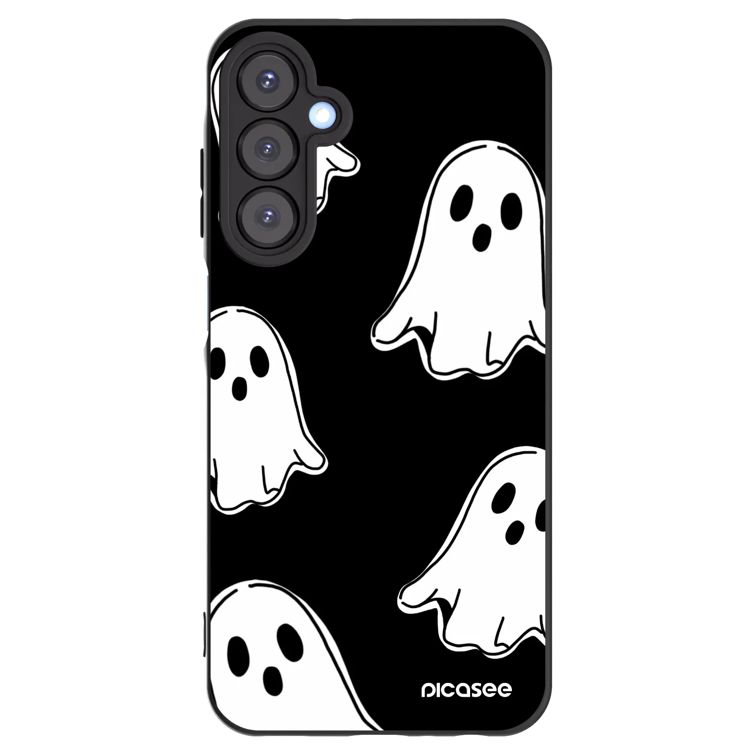 Picasee silikónový čierny obal pre Samsung Galaxy A25 A256B 5G - Black ghosts