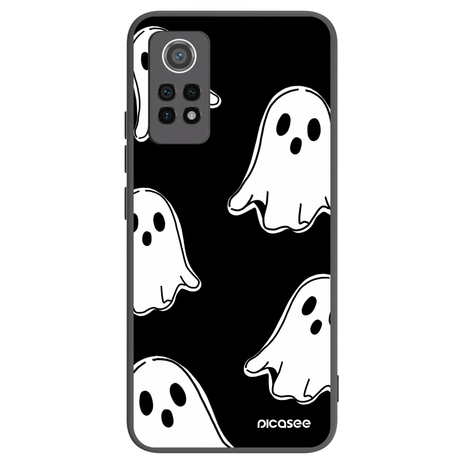 Picasee silikónový čierny obal pre Xiaomi Redmi Note 12 Pro 4G - Black ghosts