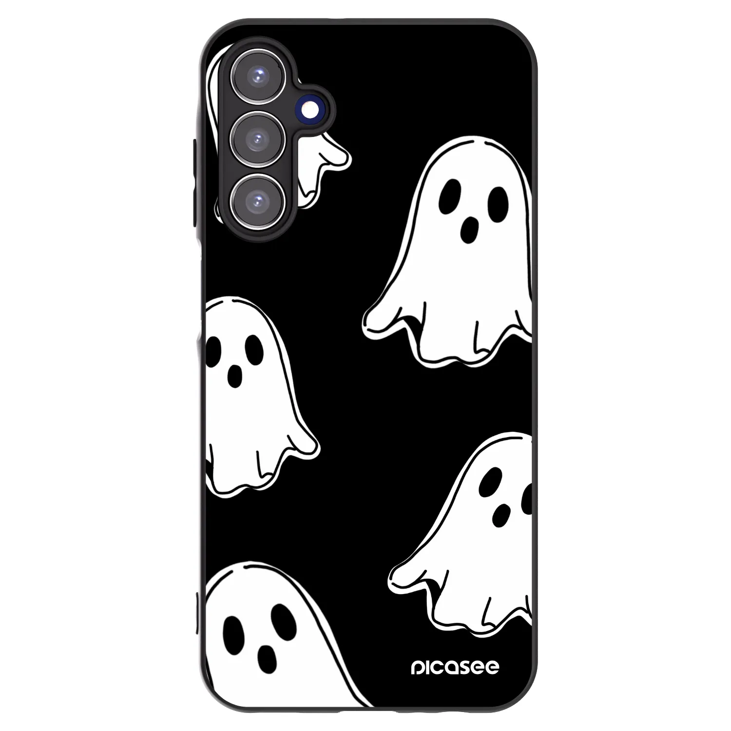 Picasee silikónový čierny obal pre Samsung Galaxy A15 A156B 5G - Black ghosts