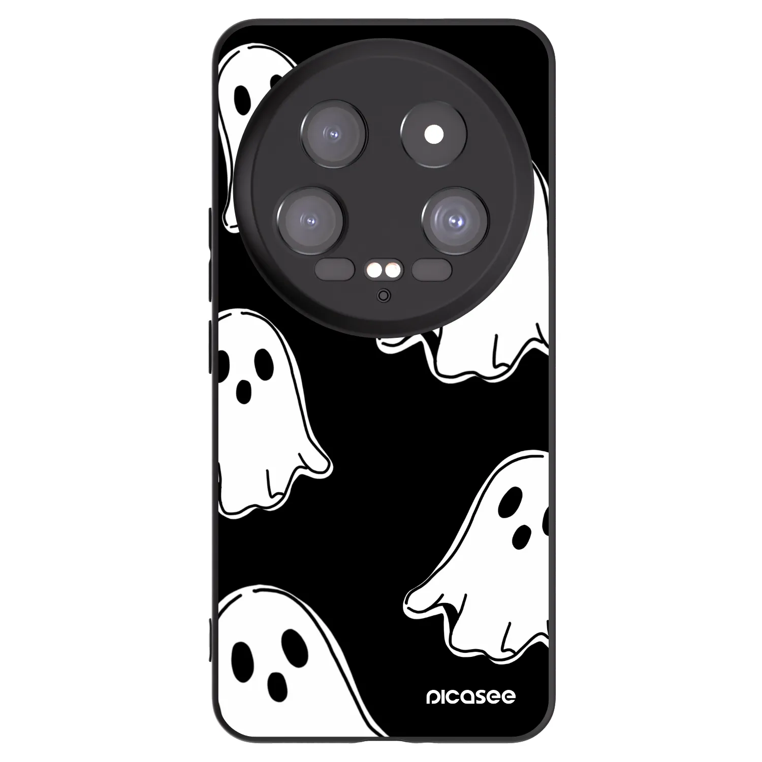 Picasee silikónový čierny obal pre Xiaomi 14 Ultra - Black ghosts