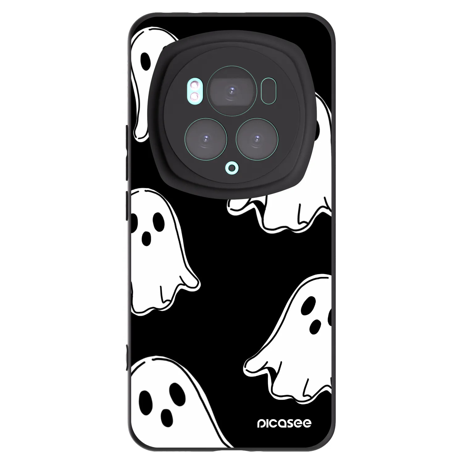 Picasee silikónový čierny obal pre Honor Magic6 Pro - Black ghosts