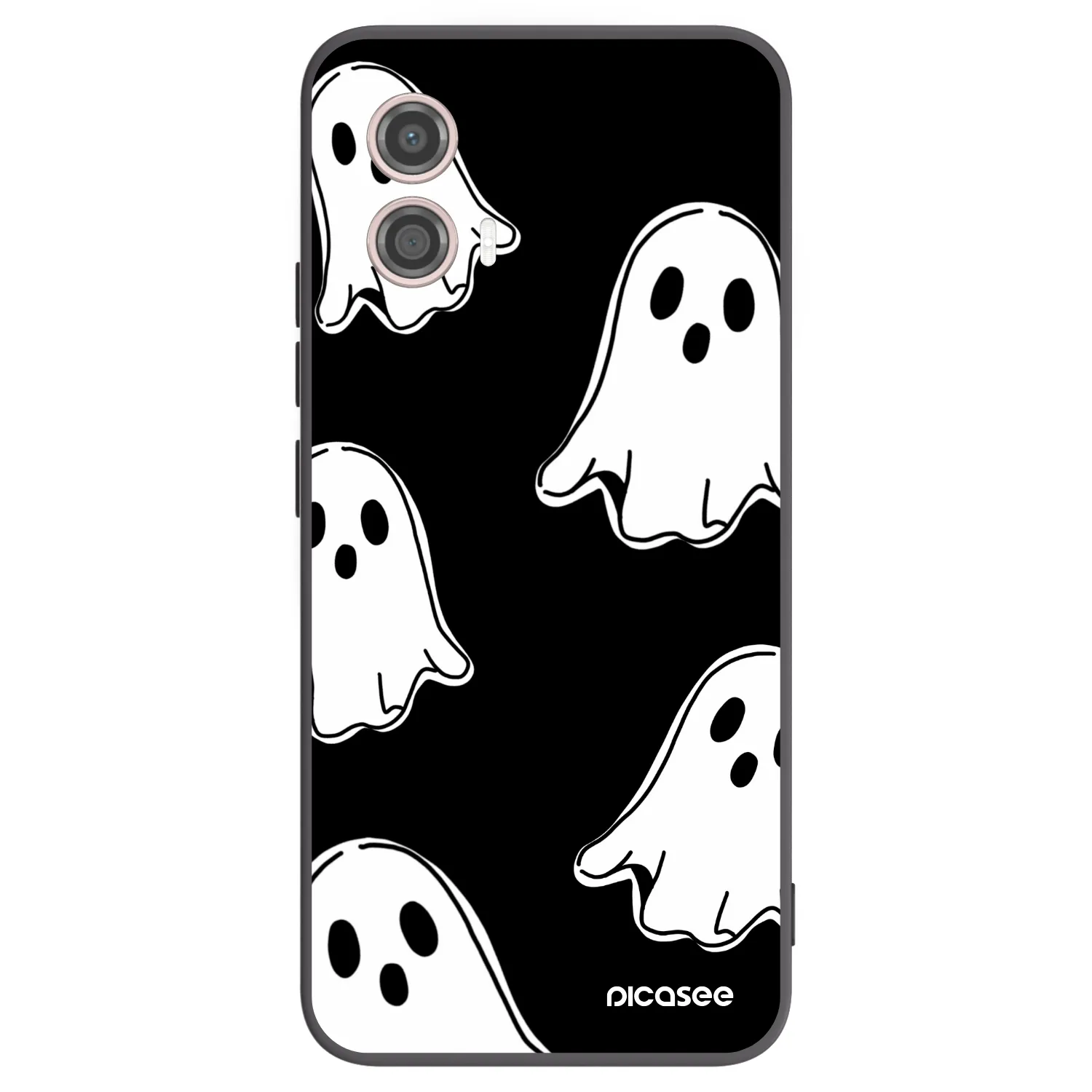 Picasee silikónový čierny obal pre Motorola Moto G53 5G - Black ghosts