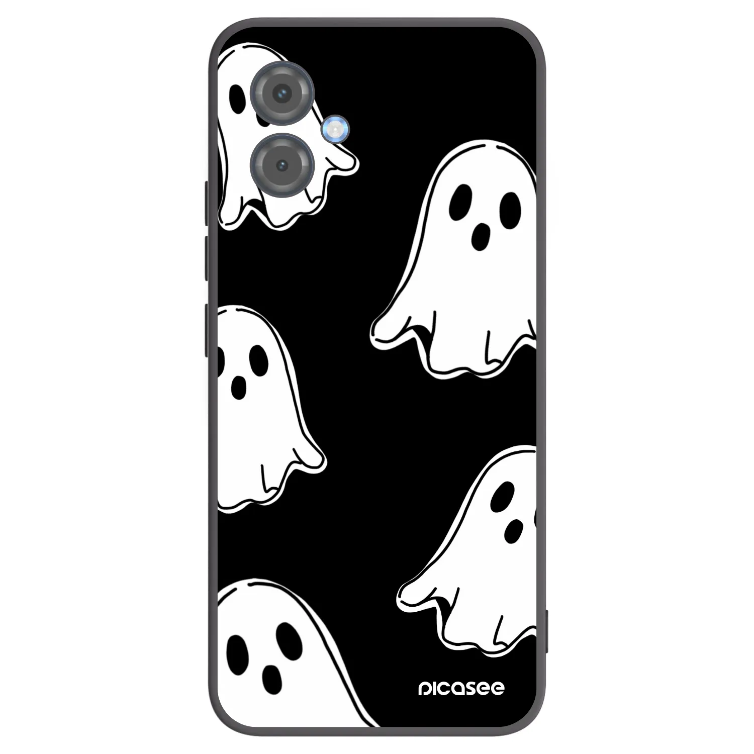 Picasee silikónový čierny obal pre Motorola Moto G14 - Black ghosts