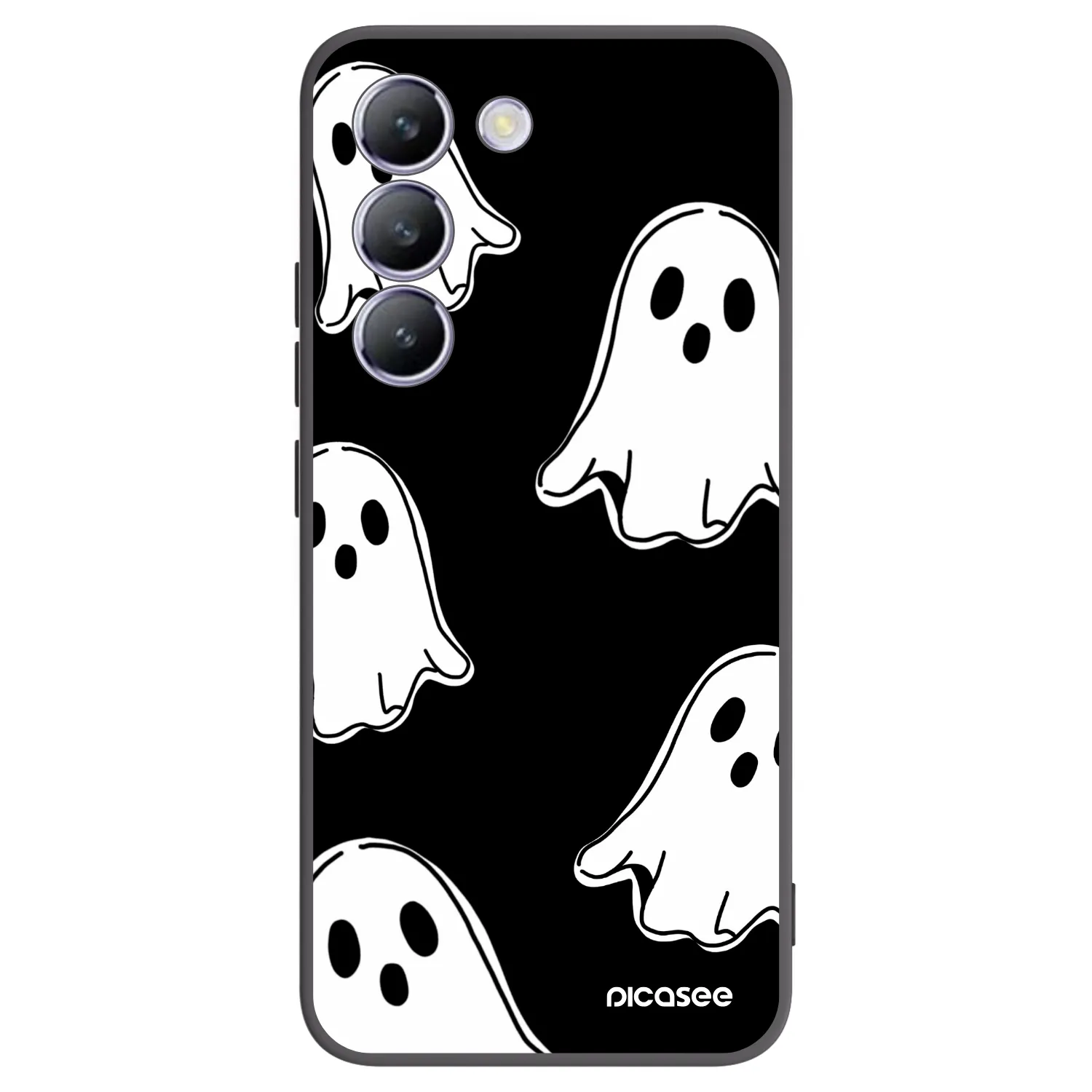 Picasee silikónový čierny obal pre Vivo V40 SE 5G - Black ghosts