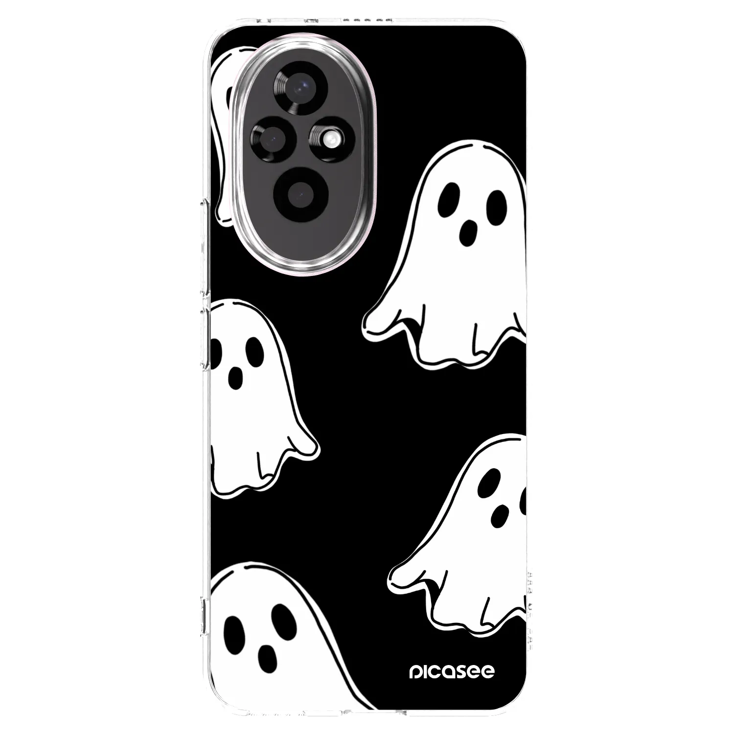 Picasee silikónový prehľadný obal pre Honor 200 5G - Black ghosts