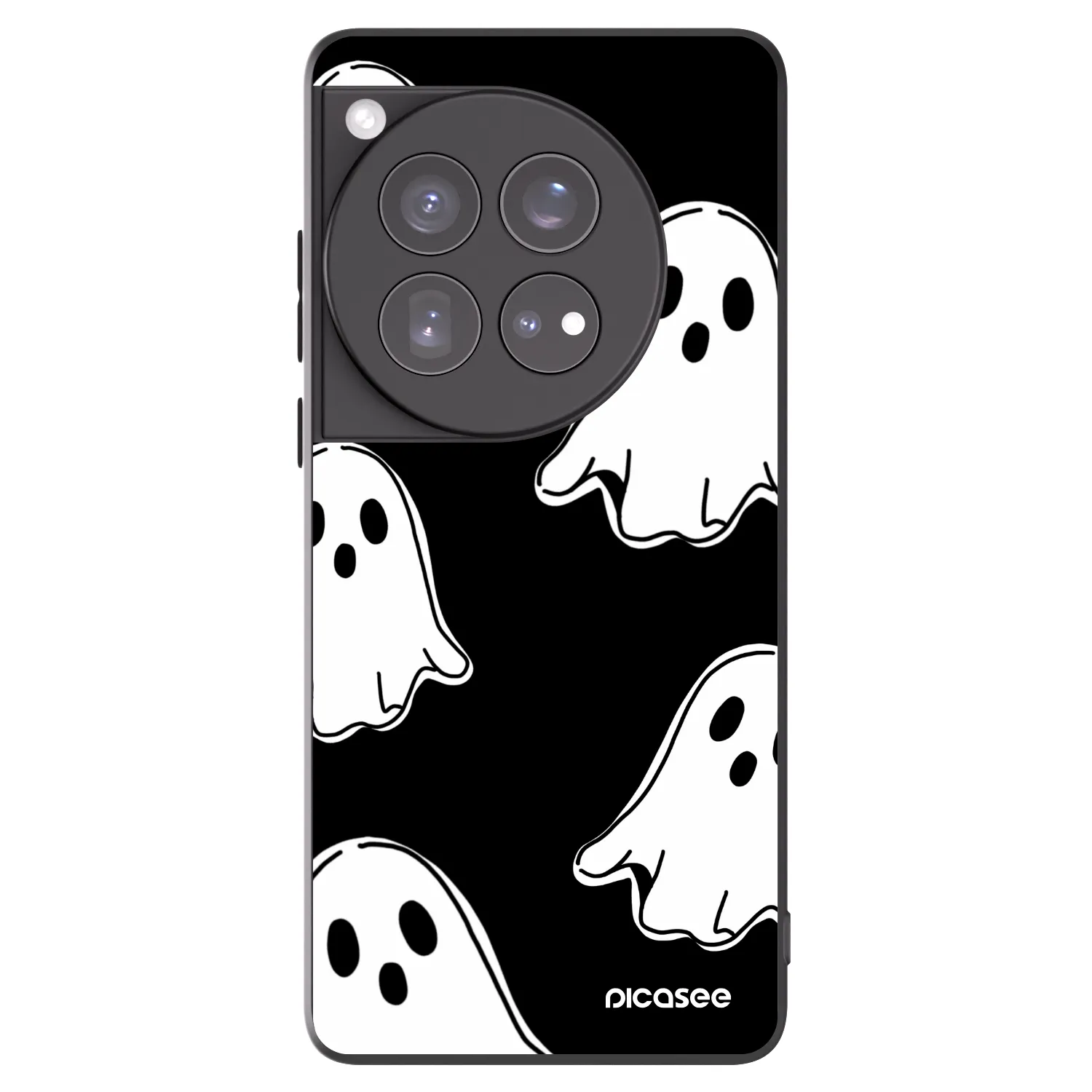 Picasee silikónový čierny obal pre OnePlus 12 5G - Black ghosts