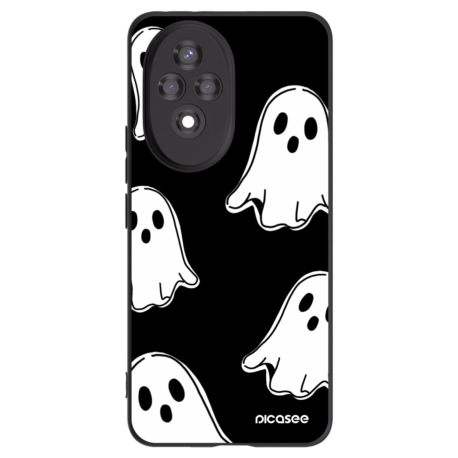 Picasee silikónový čierny obal pre Honor 200 Pro 5G - Black ghosts