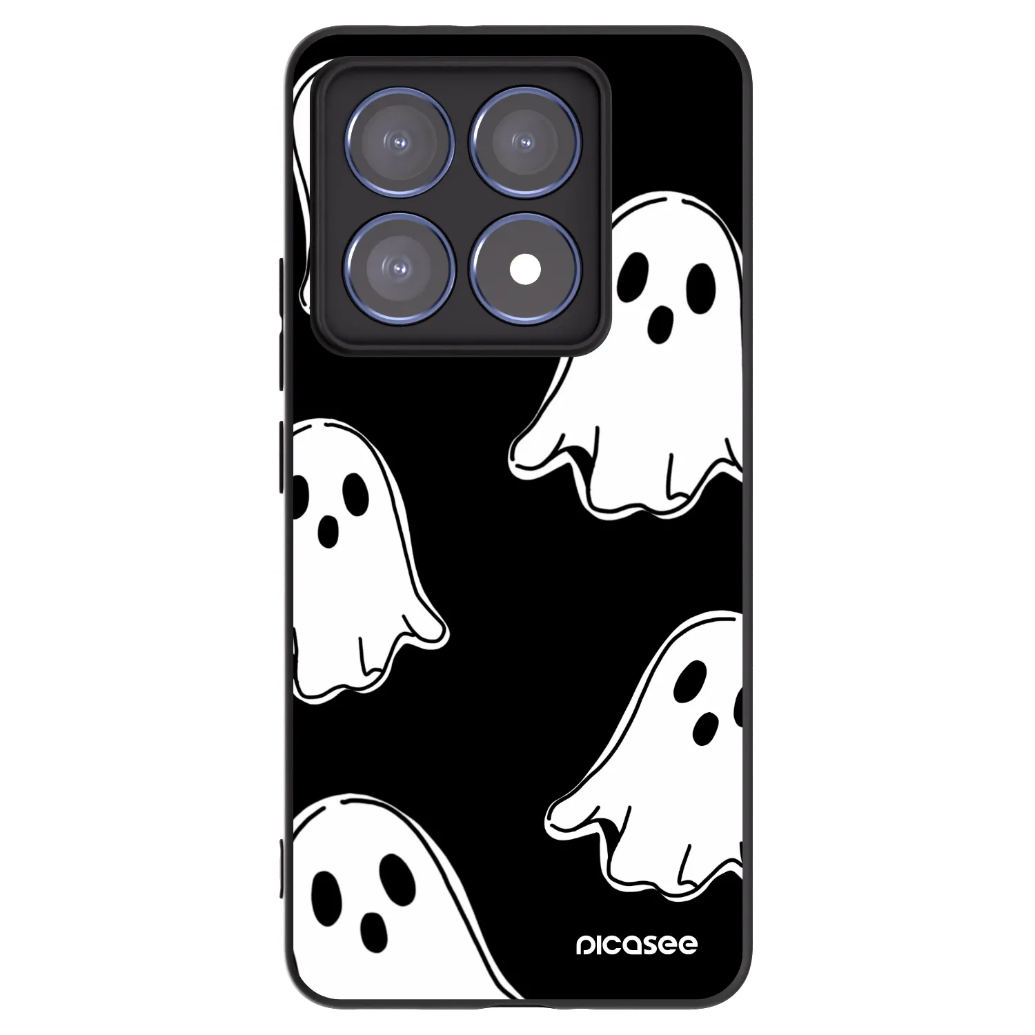 Picasee silikónový čierny obal pre Xiaomi 14T Pro - Black ghosts