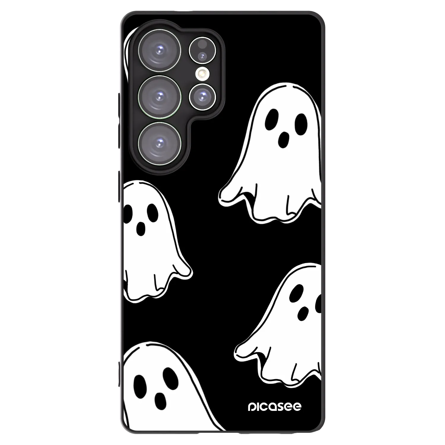 Picasee silikónový čierny obal pre Samsung Galaxy S25 Ultra 5G - Black ghosts