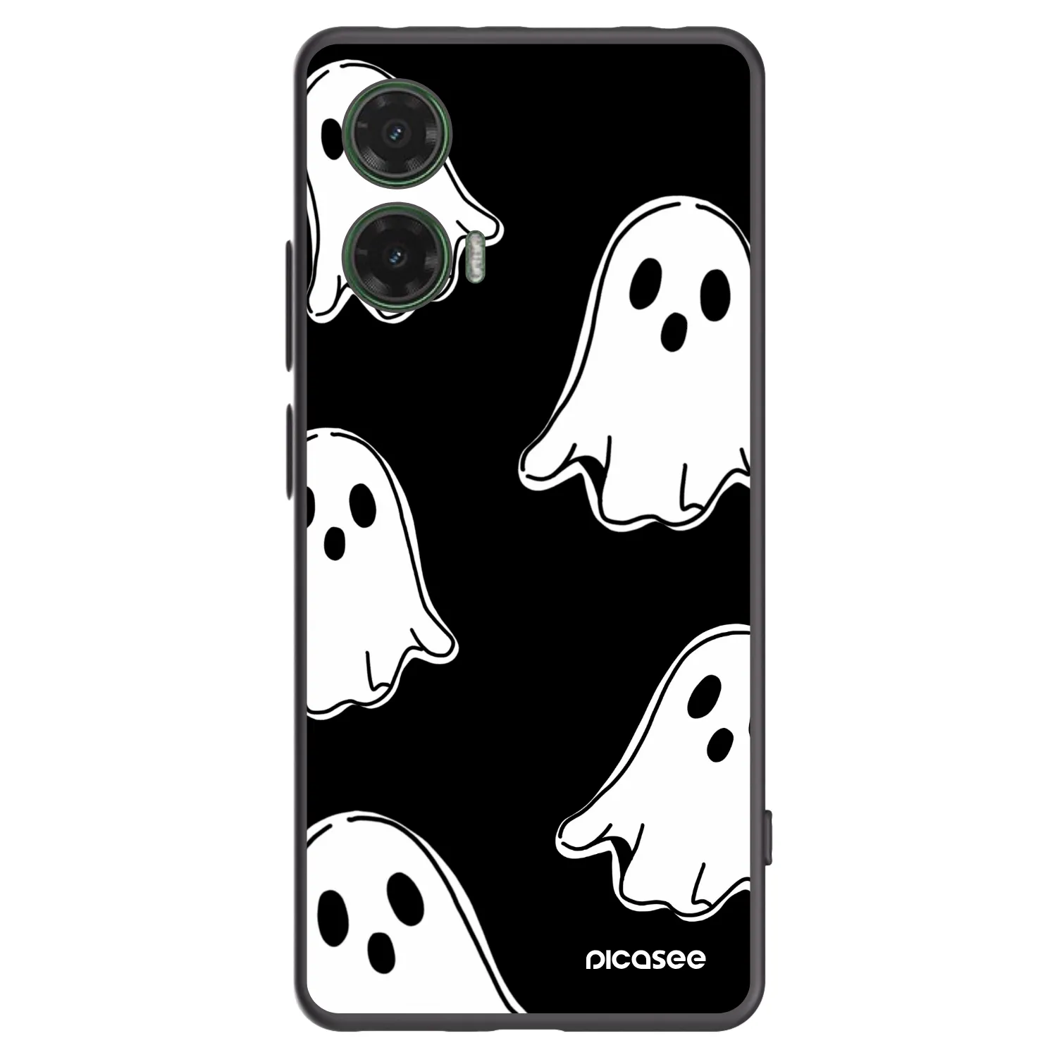 Picasee silikónový čierny obal pre Motorola Moto G35 5G - Black ghosts