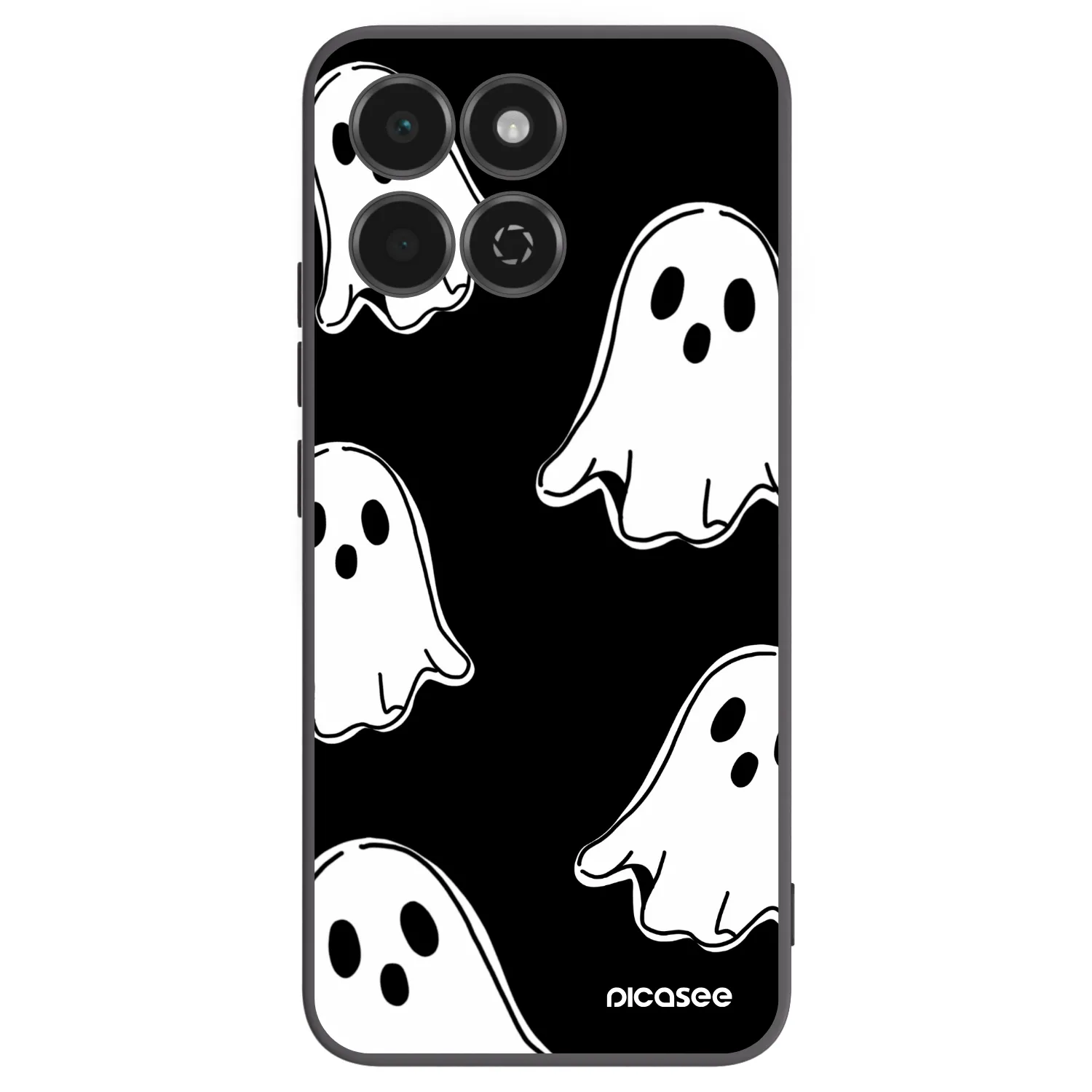 Picasee silikónový čierny obal pre Honor 200 Smart 5G - Black ghosts