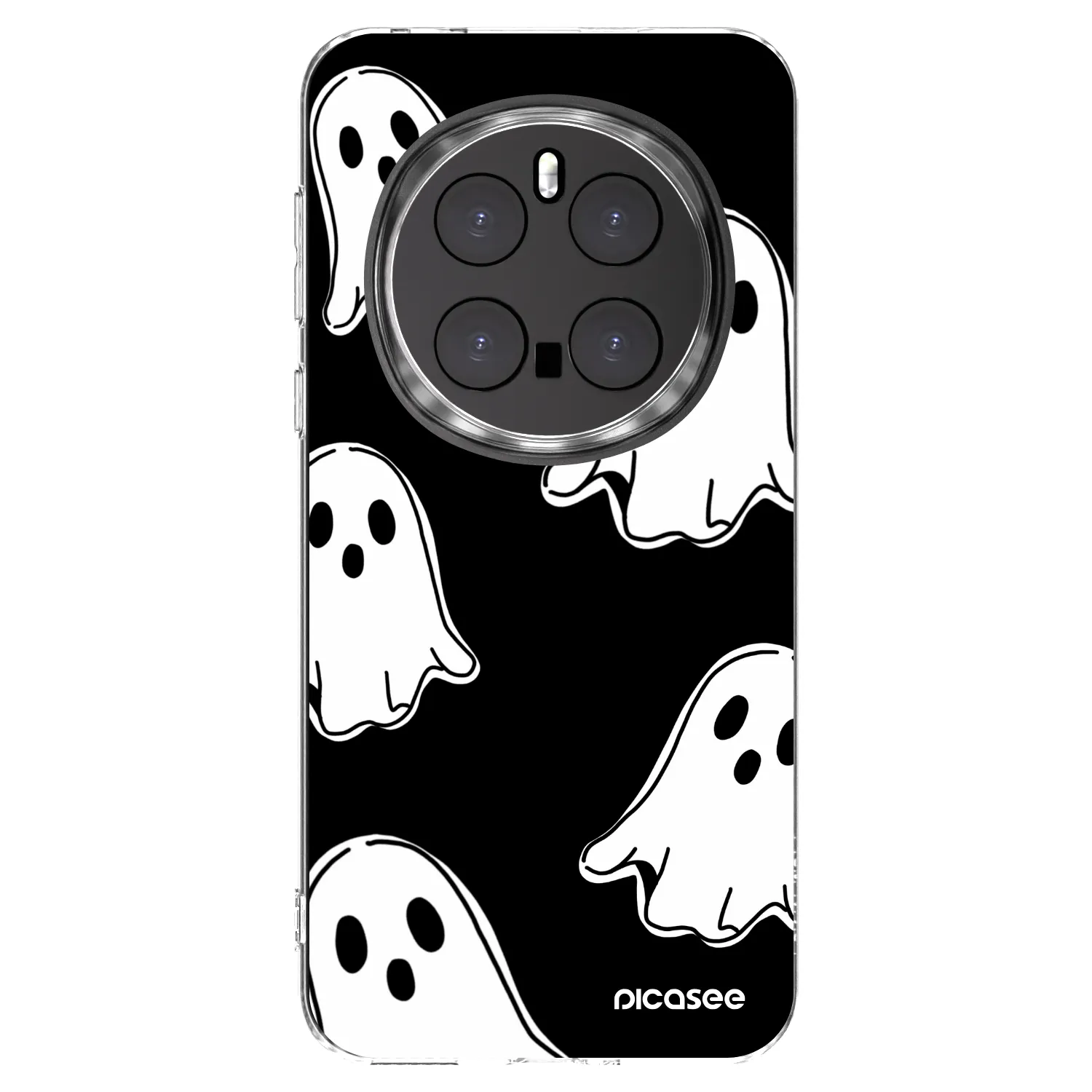 Picasee silikónový prehľadný obal pre Honor Magic7 Pro 5G - Black ghosts