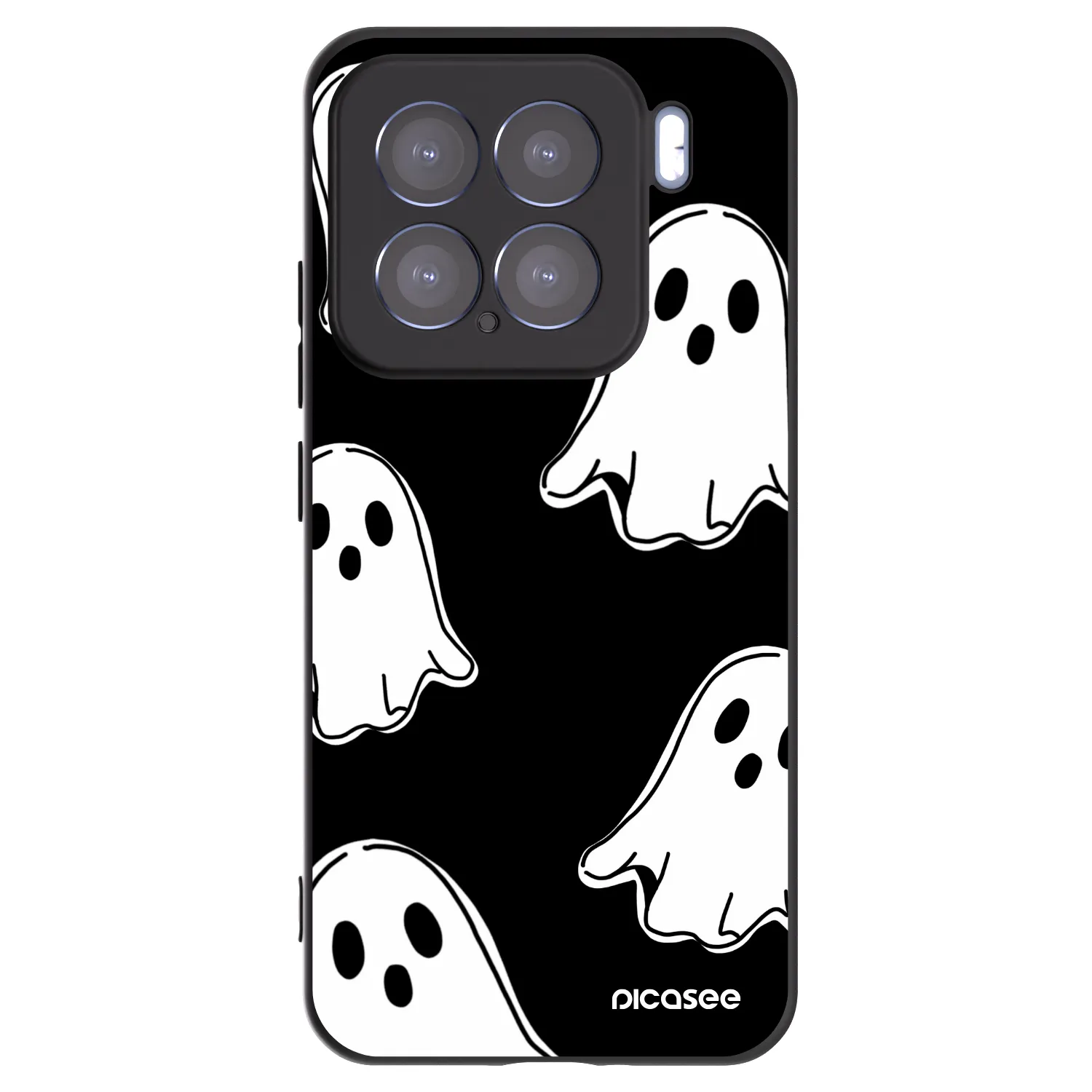 Picasee silikónový čierny obal pre Xiaomi 15 - Black ghosts