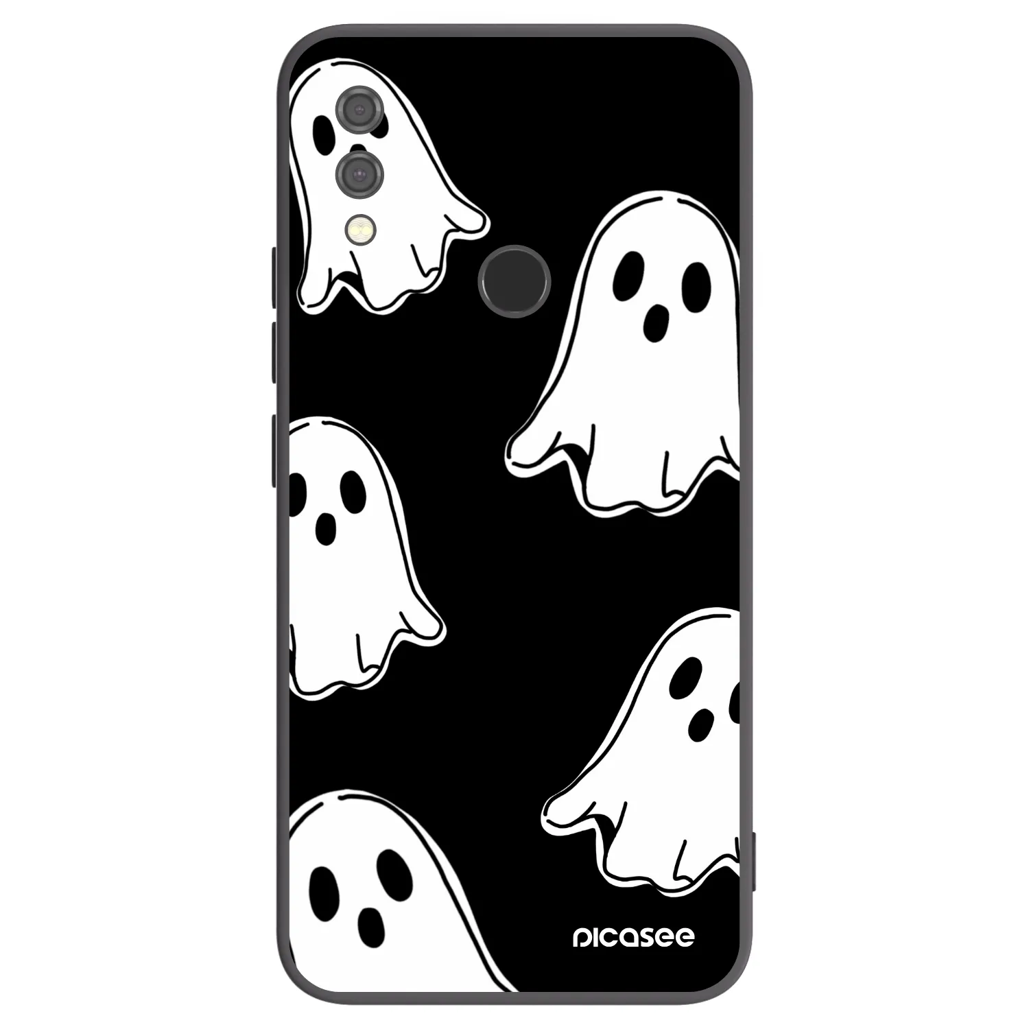 Picasee silikónový čierny obal pre Xiaomi Redmi Note 7 - Black ghosts