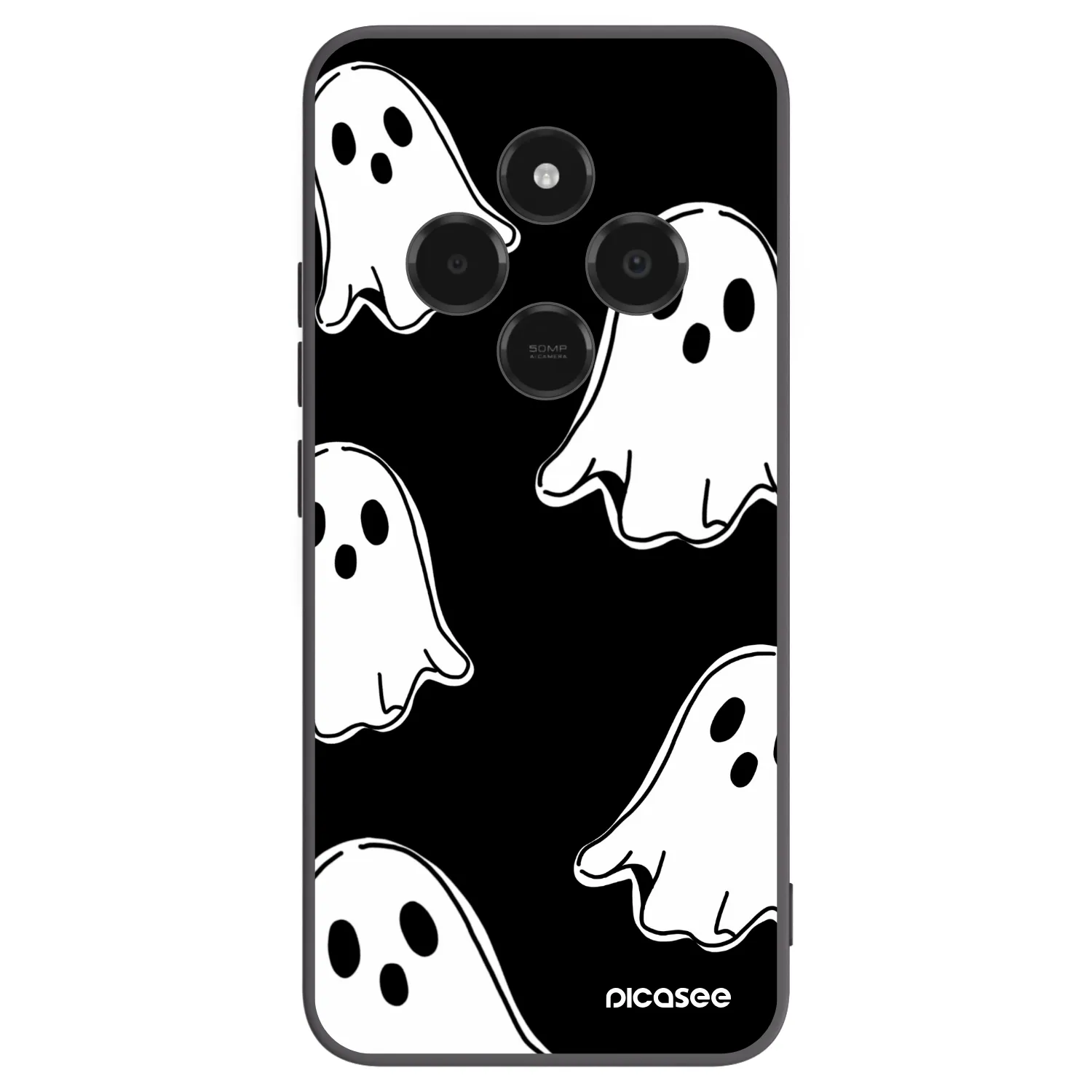 Picasee silikónový čierny obal pre Xiaomi Poco C75 - Black ghosts
