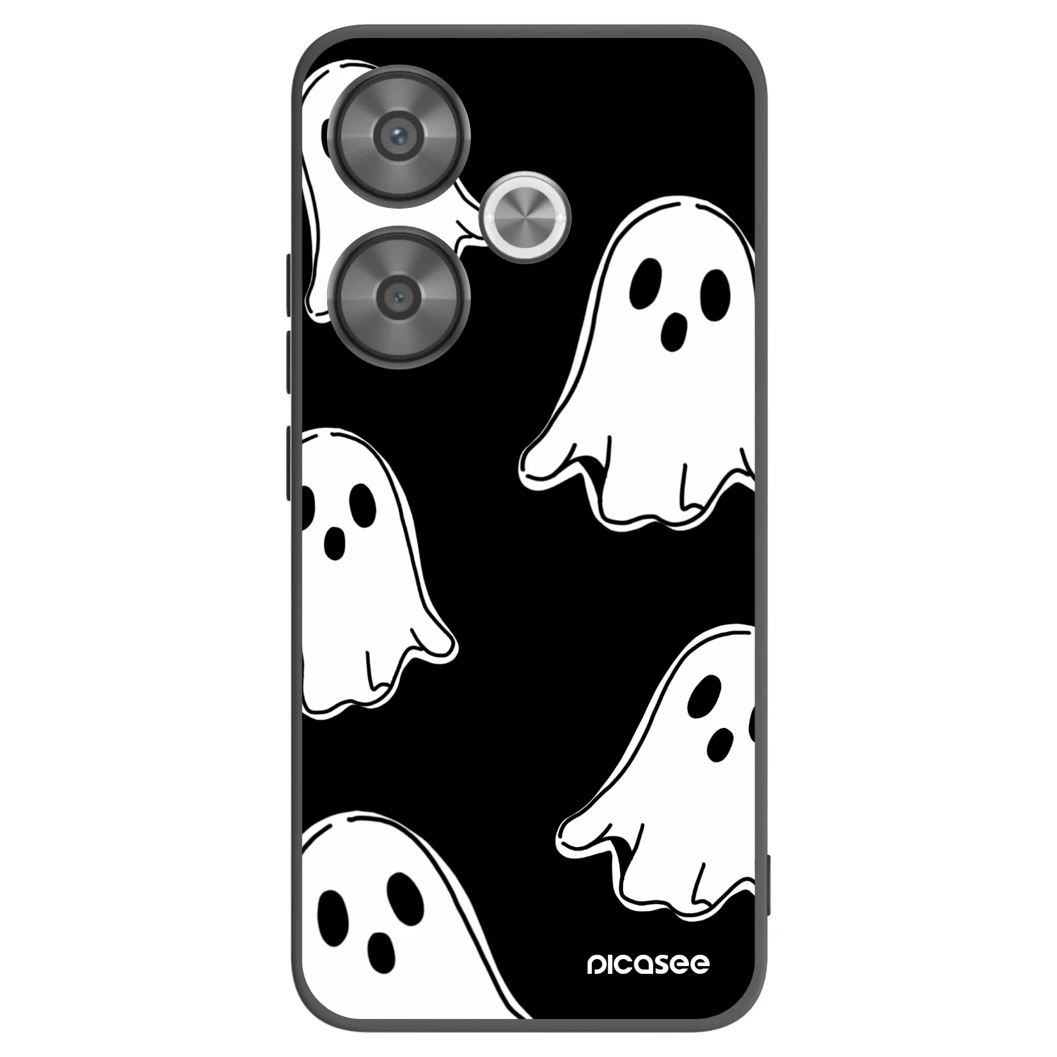 Picasee silikónový čierny obal pre Xiaomi Poco F6 - Black ghosts