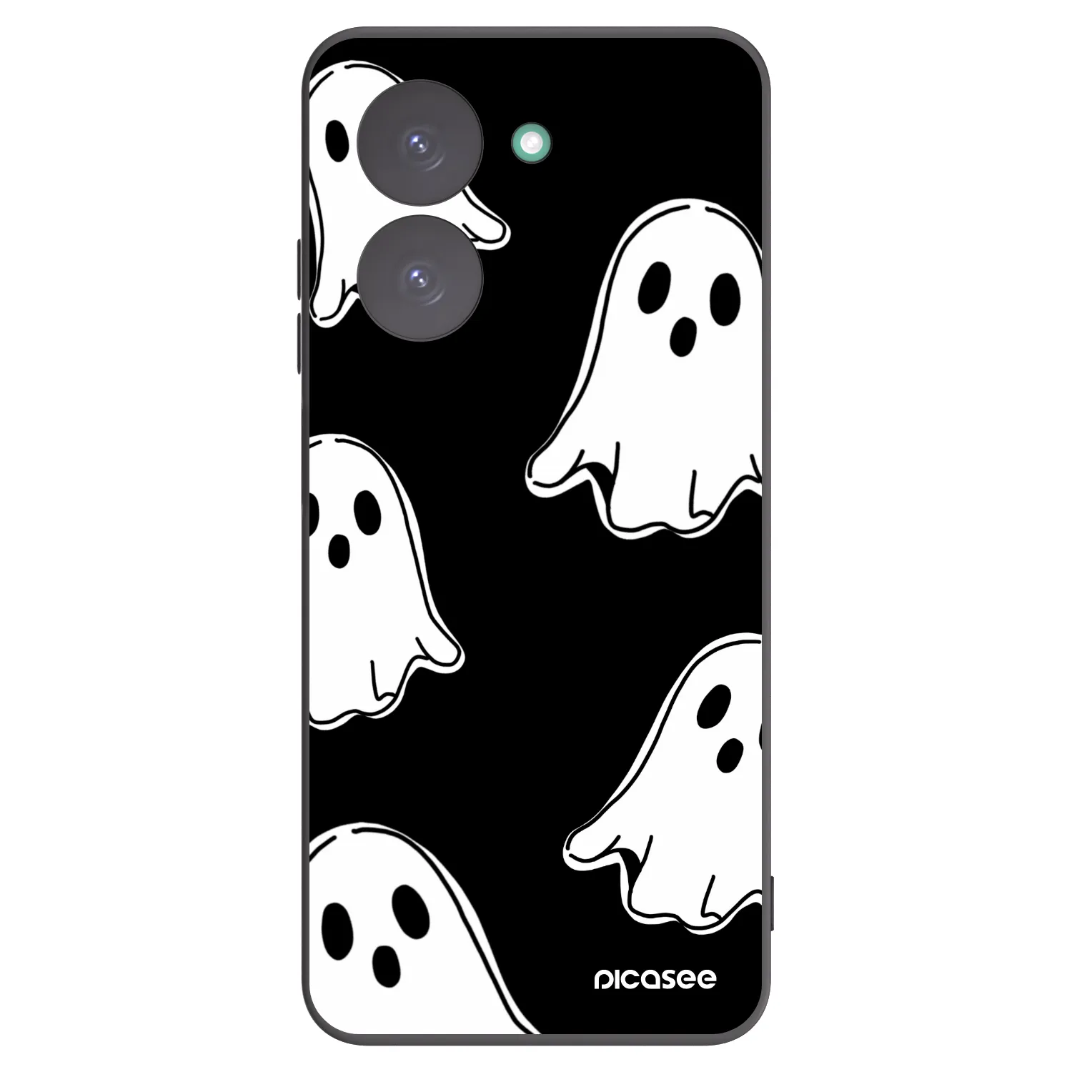 Picasee silikónový čierny obal pre Xiaomi Redmi A5 - Black ghosts